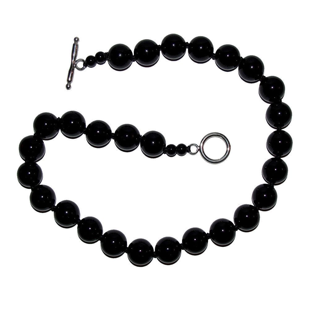 Designer Black Onyx Medium Beaded Princess Necklace Size ONE SIZE - 3 Thumbnail