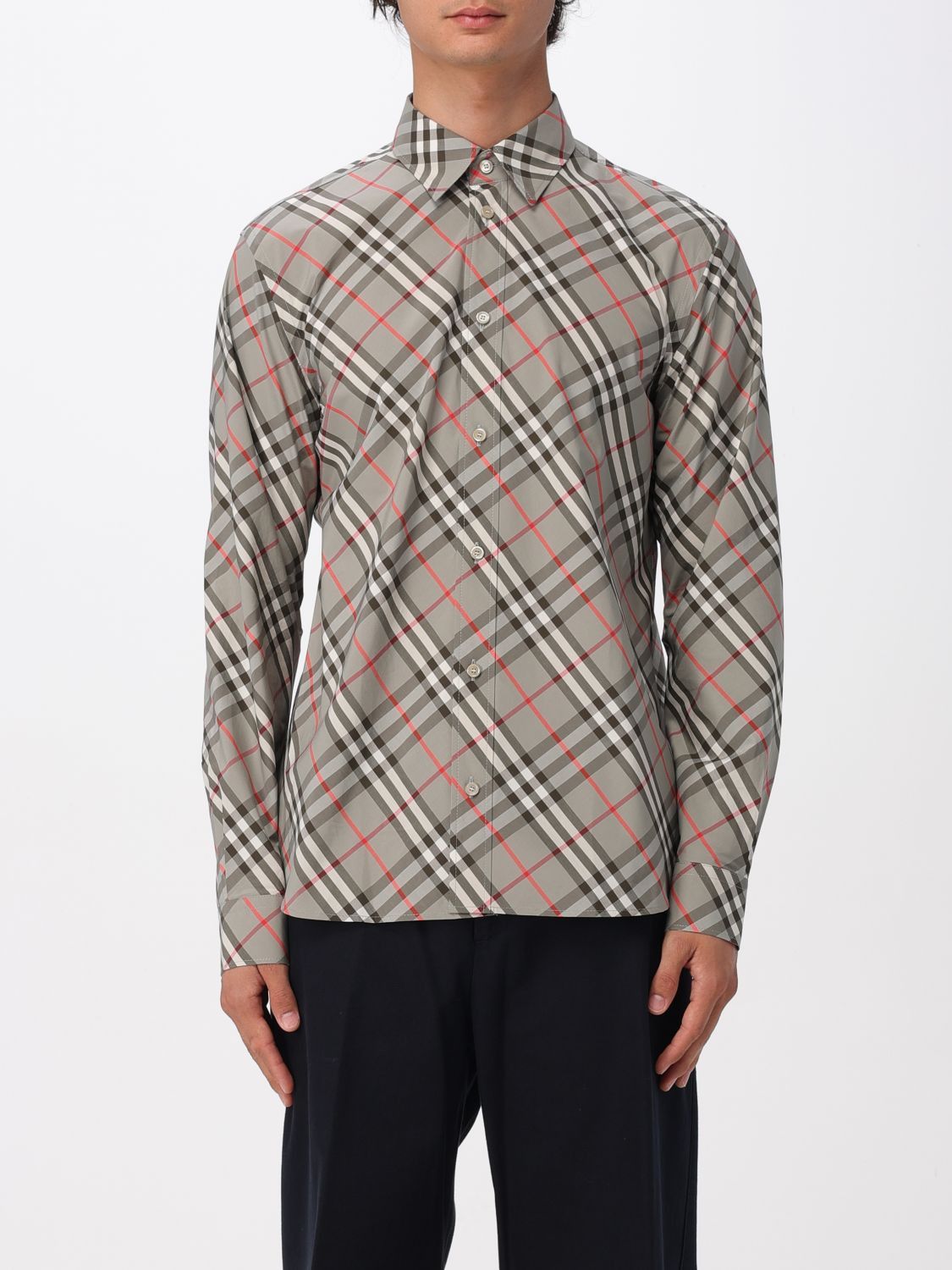 Burberry Shirt Men Grey