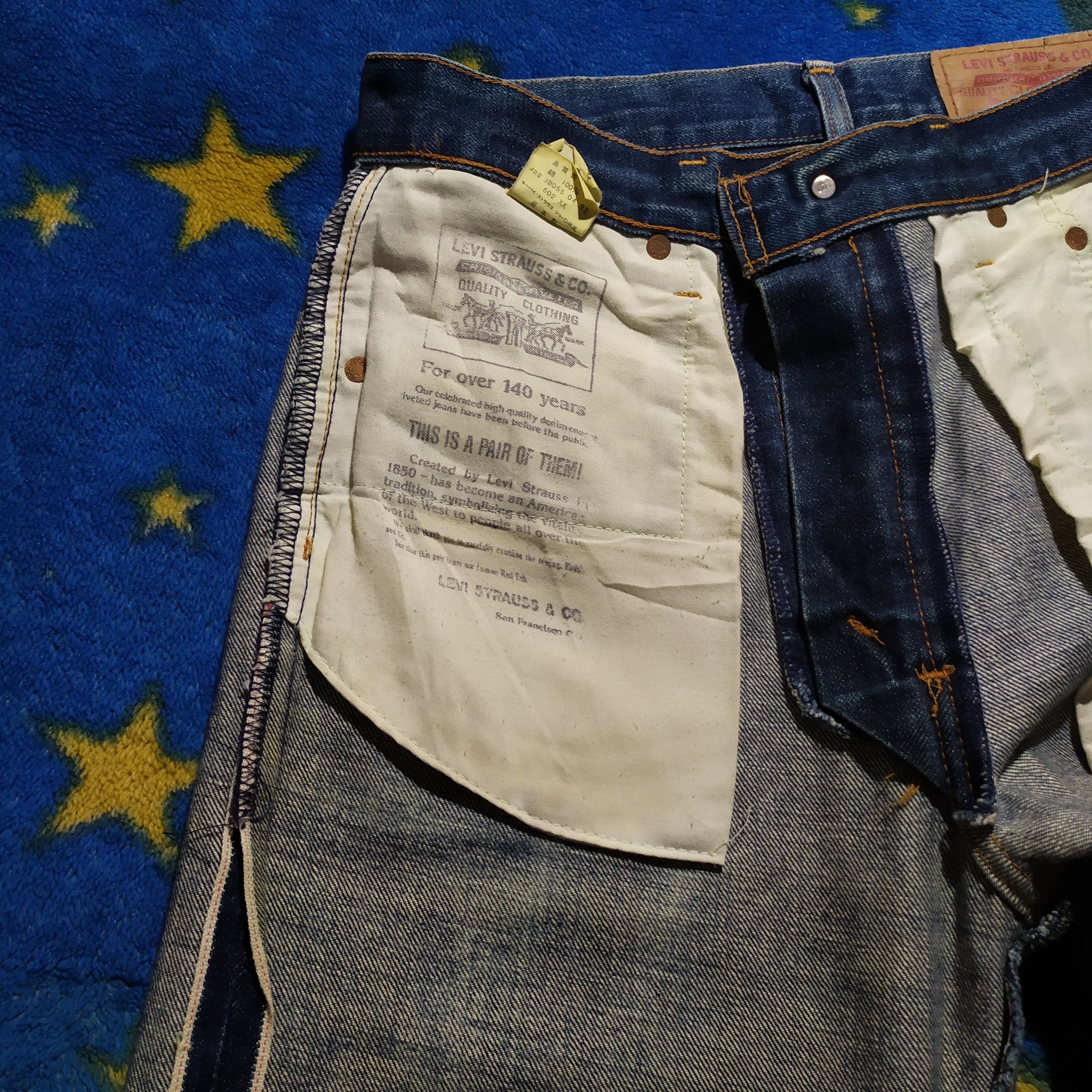 LVC × Levi's × Levi's Vintage Clothing 90's Levi's 502xx Big E Selvedge Size US 29 - 21 Thumbnail