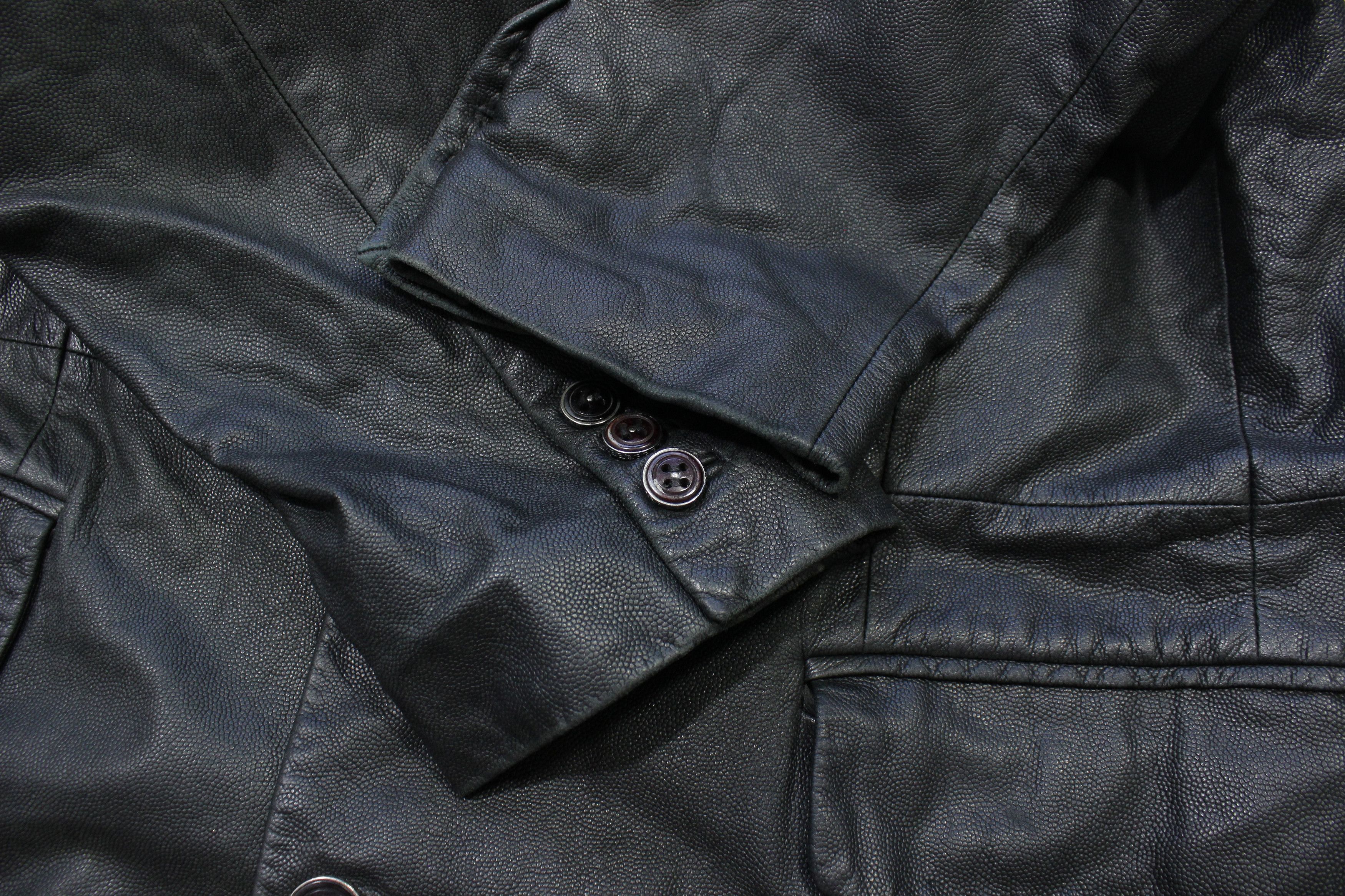 Versace 90S Leather Jacket Vintage Size US L / EU 52-54 / 3 - 8 Thumbnail