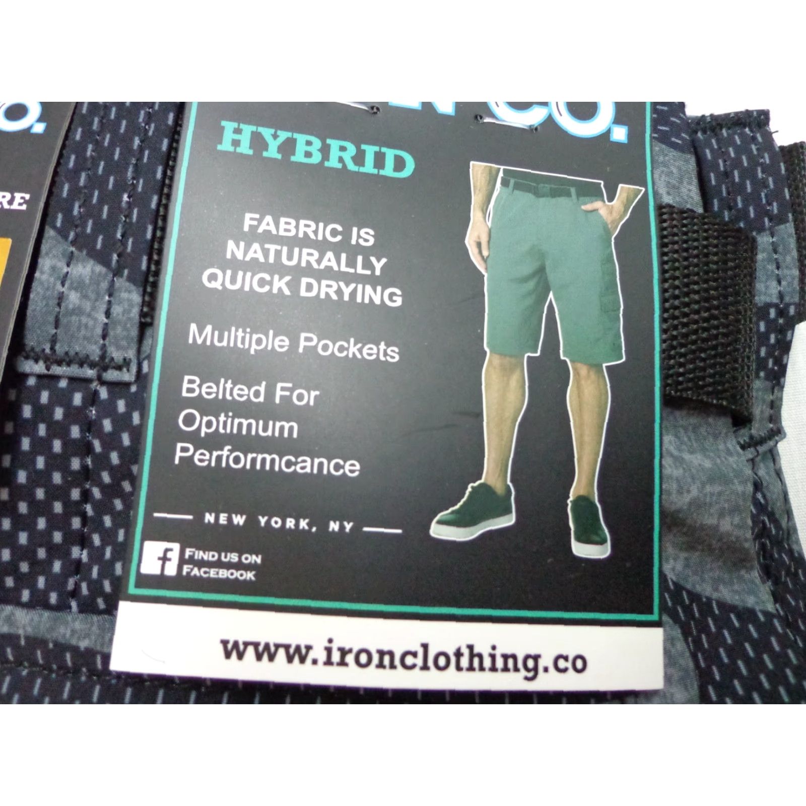 Vintage IRON CO. Hybrid Shorts Gray Camouflage Belted 29 NEW Men Regular Size 29 Size US 29 - 5 Thumbnail