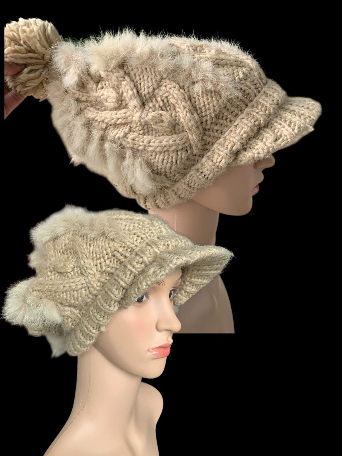 Japanese Brand × Kapital × Vintage Rare Crochet Cabel Visor Hat Japanese Style Size ONE SIZE - 1 Thumbnail