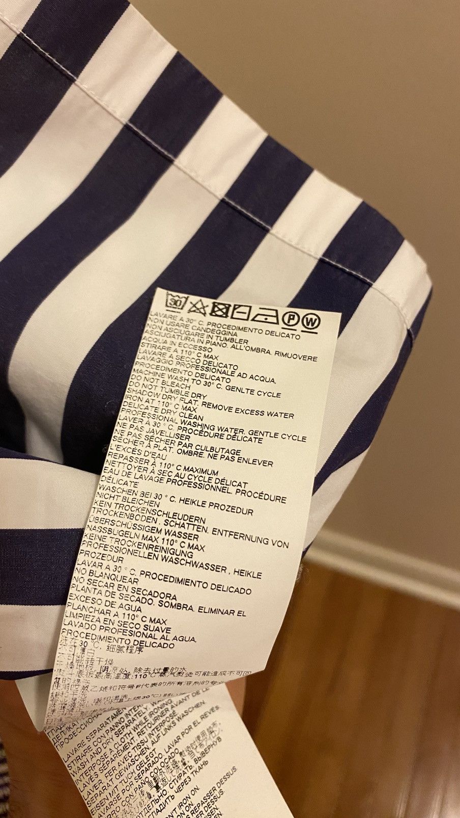Maison Margiela Maison Margiela Patchwork Stripe Shirt Size 41 Made in Italy Size US L / EU 52-54 / 3 - 7 Thumbnail