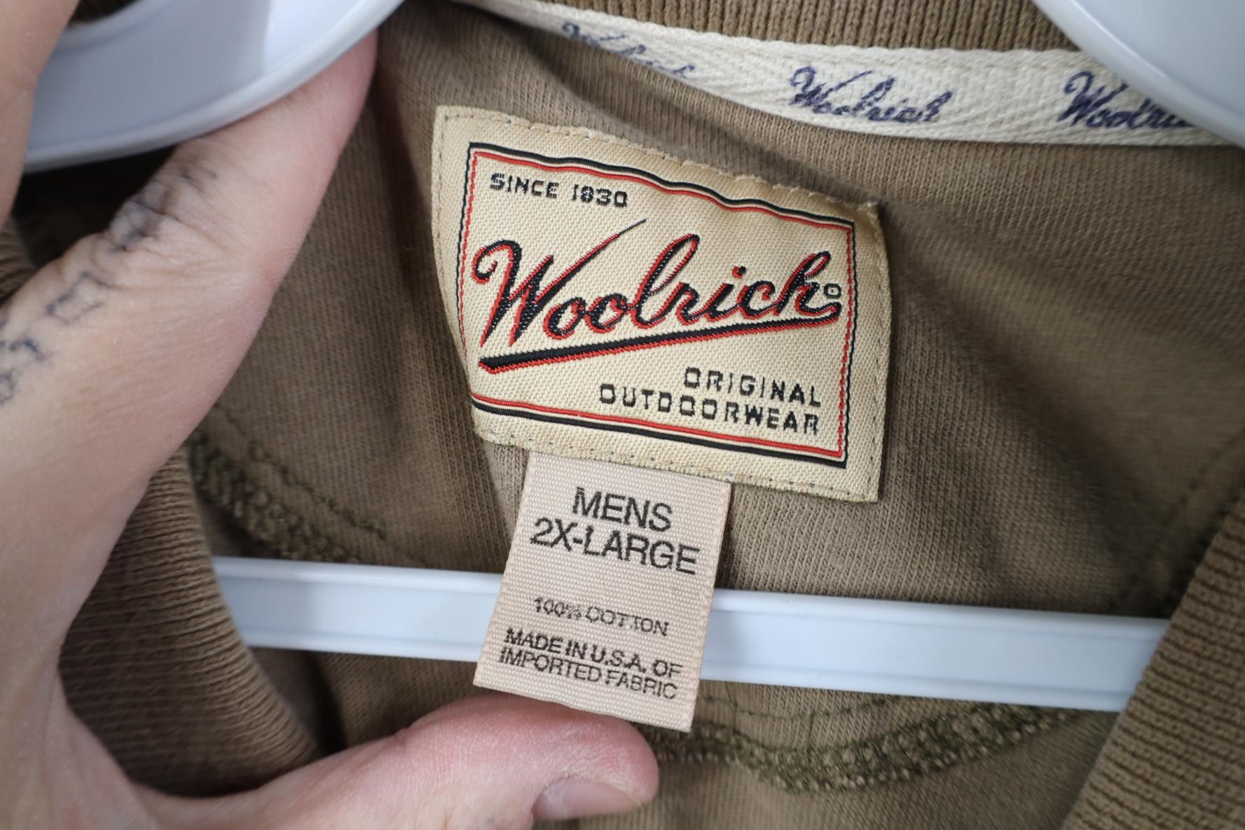 Woolrich Woolen Mills Vintage 90s Woolrich Ribbed Knit Long Sleeve Polo Shirt Size US XXL / EU 58 / 5 - 9 Thumbnail