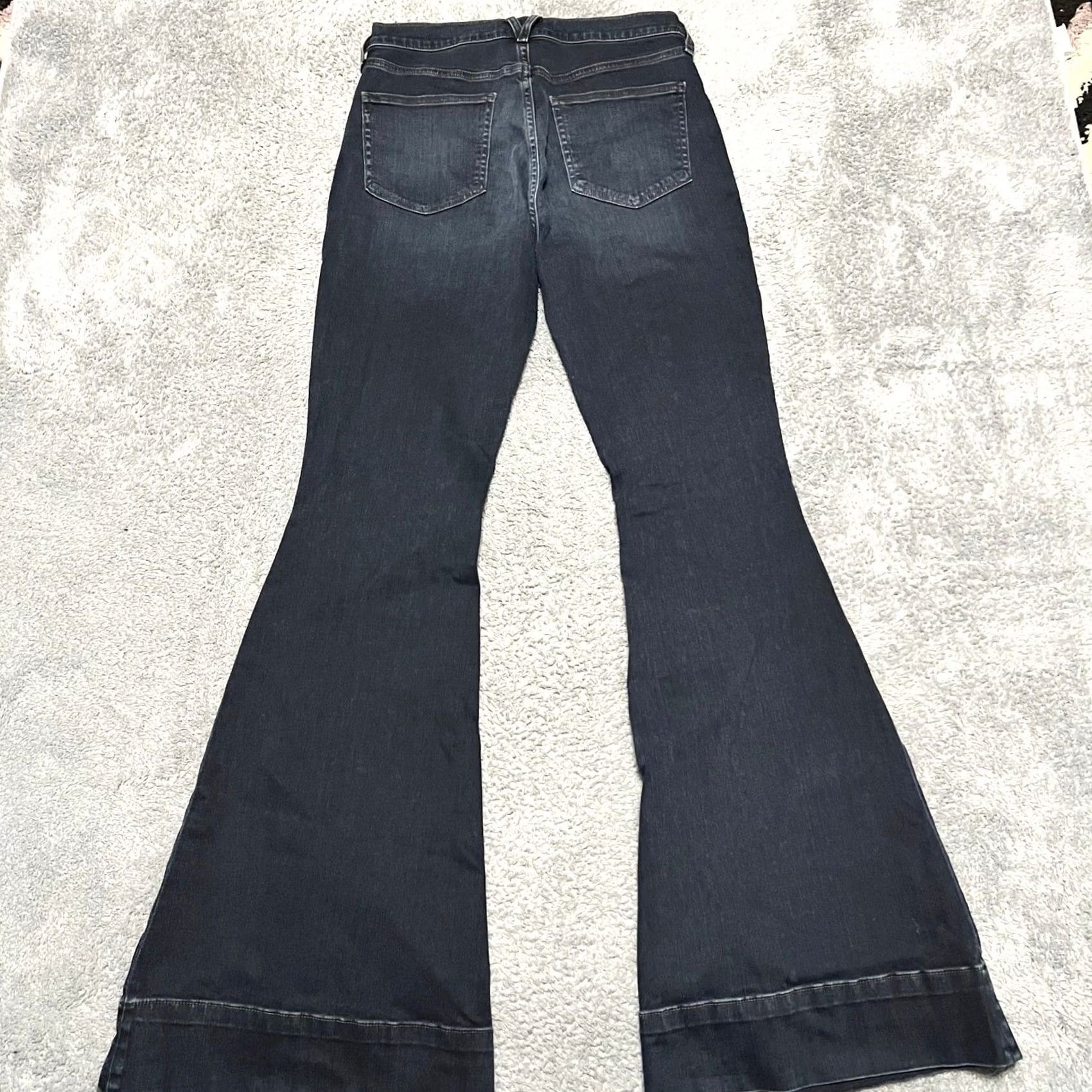 Veronica Beard Veronica Beard Jeans Womens 29 Sheridan High Rise Exaggerated Flare USA Jeans Women 29 Flared Blue Slim Regular 30x35 Size 29" - 4 Thumbnail