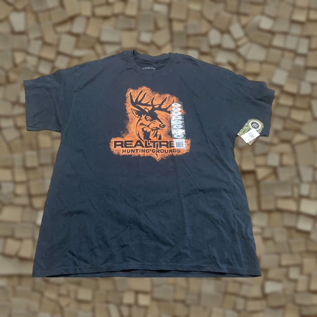 Realtree Realtree Shirt Men's XL Black Orange Realtree Hunting Grounds NWT Deer Shirt / T-Shirt Size US XL / EU 56 / 4 - 1 Thumbnail