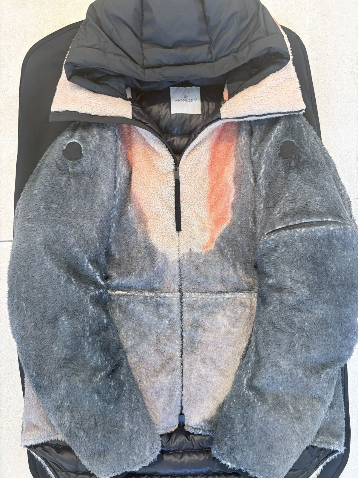 1017 ALYX 9SM × Moncler Printed Fleece Goose Down Coat Size US XXL / EU 58 / 5 - 14 Thumbnail