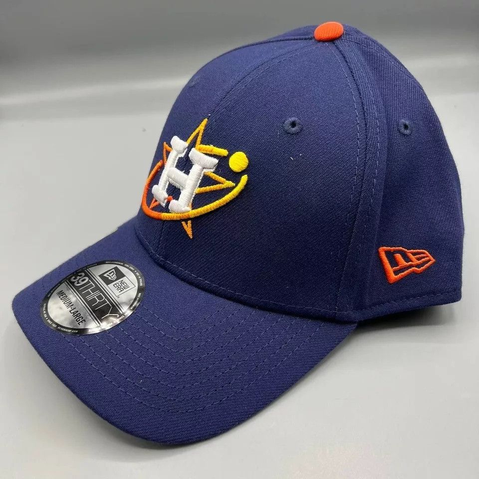 New Era Houston Astros Hat Men M-L 39Thirty New Era Stretch Fitted Size ONE SIZE - 2 Thumbnail