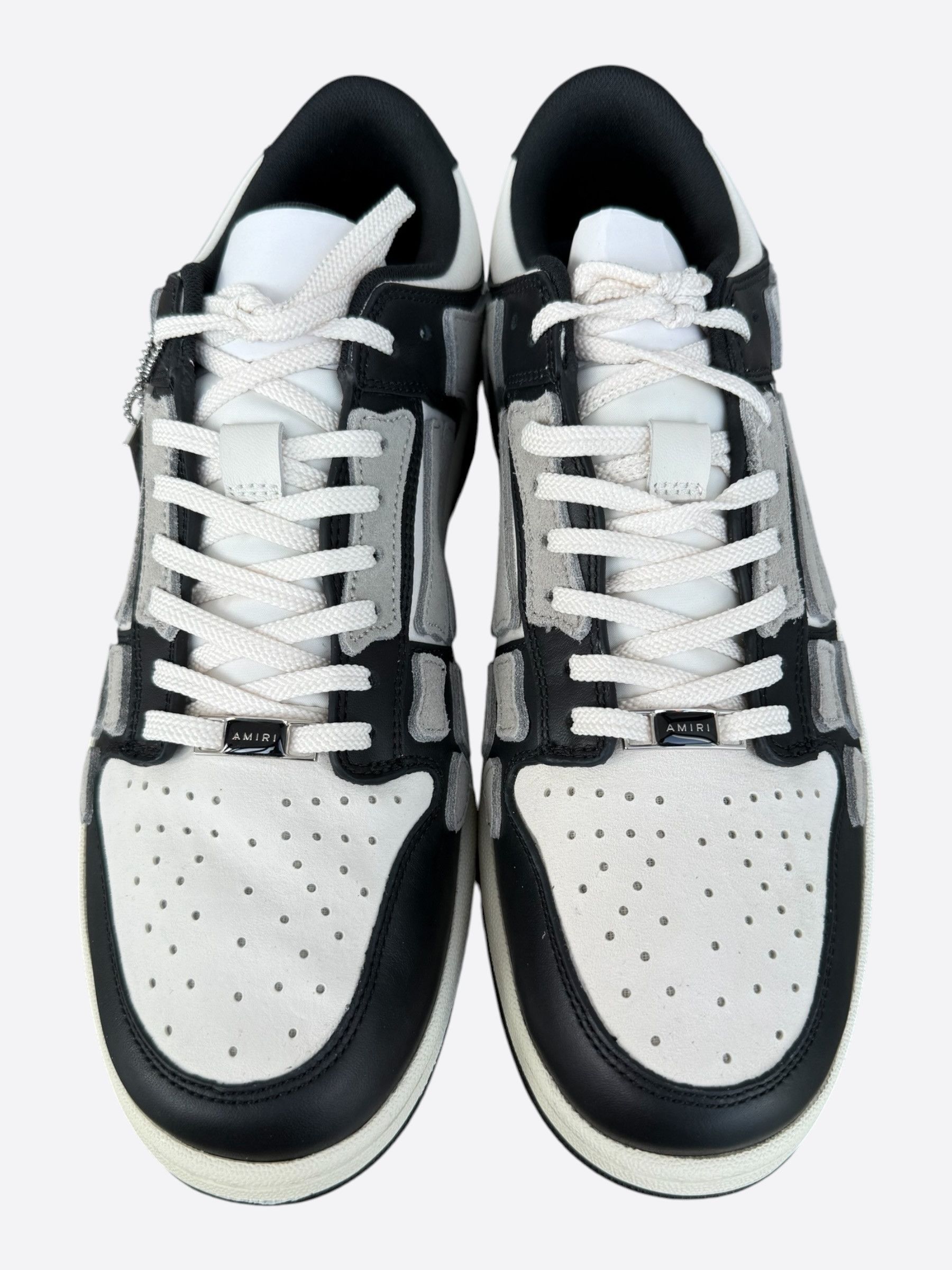 Amiri Amiri Black & White Skeleton Low Top Sneakers Size US 14 / EU 47 - 2 Thumbnail