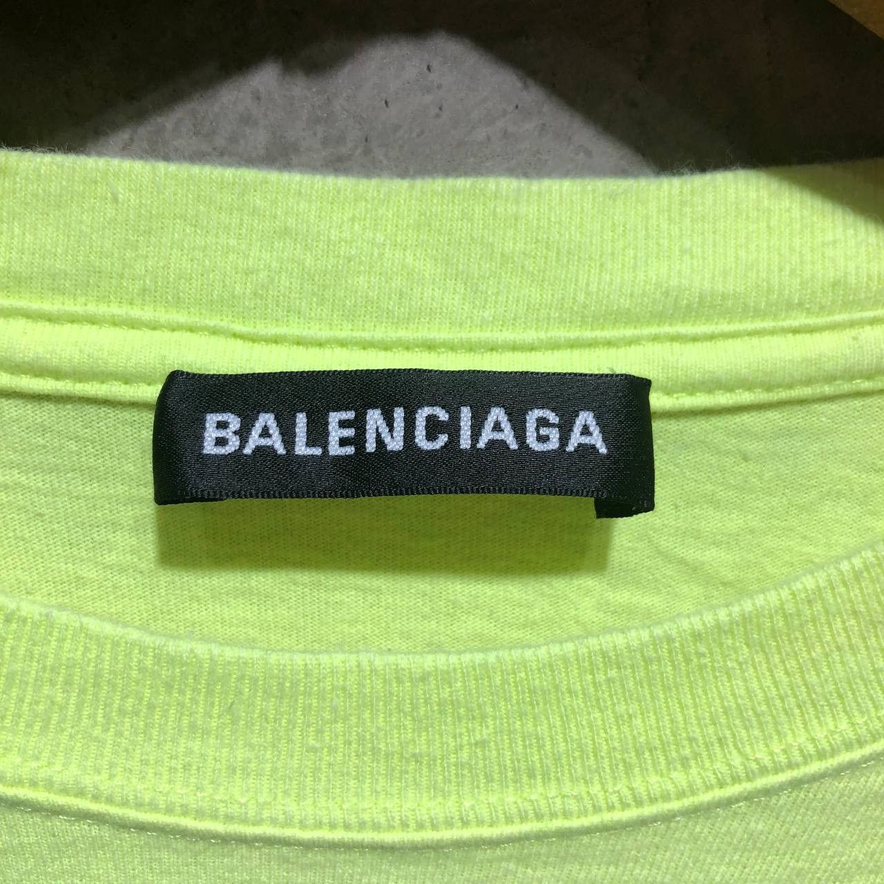 Balenciaga Balenciaga Neon Logo patch detail tee Size US L / EU 52-54 / 3 - 7 Thumbnail