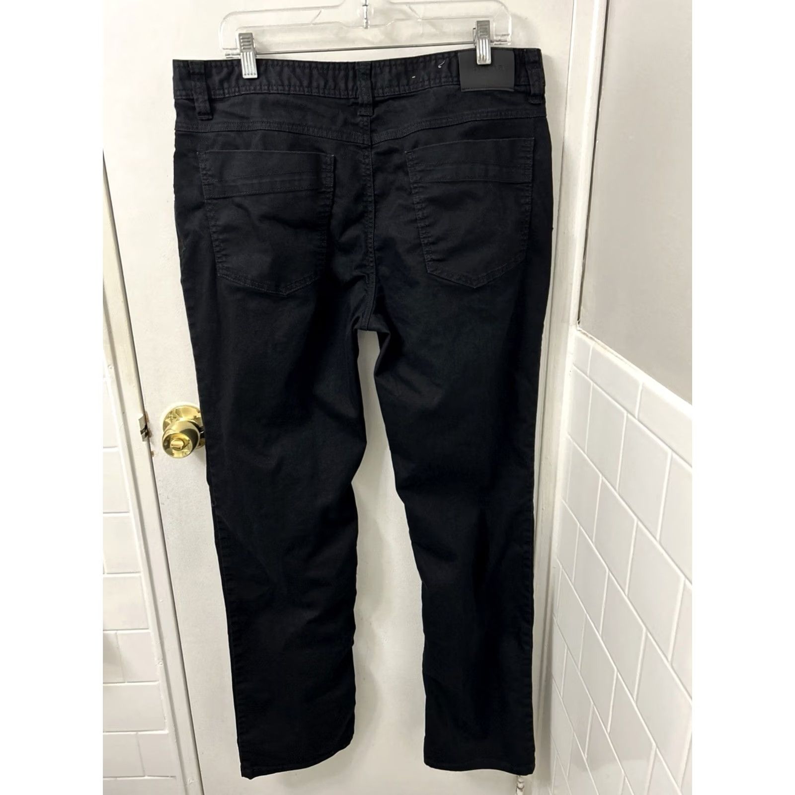 Prana Prana Bridger Slim Fit Pants Mens 36x33 Black Denim 5-Pocket Organic Cotton Blend Slim Straight Leg"} Size US 36 / EU 52 - 6 Thumbnail