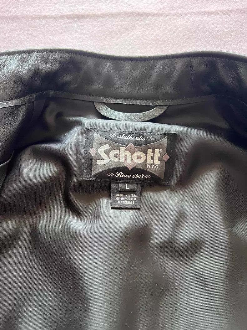 Schott Schott 654 Cowhide stand-up collar jacket Size US L / EU 52-54 / 3 - 4 Thumbnail