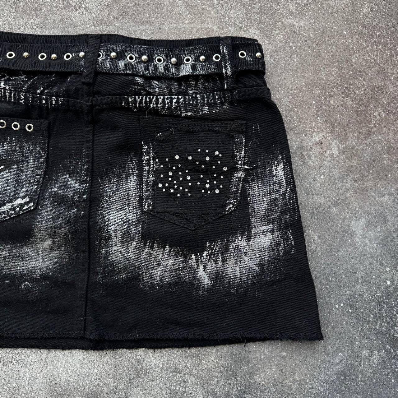 Japanese Brand Super Sexy Y2K Glam Faded Mini Skirt Size 27" / US 4 / IT 40 - 11 Thumbnail