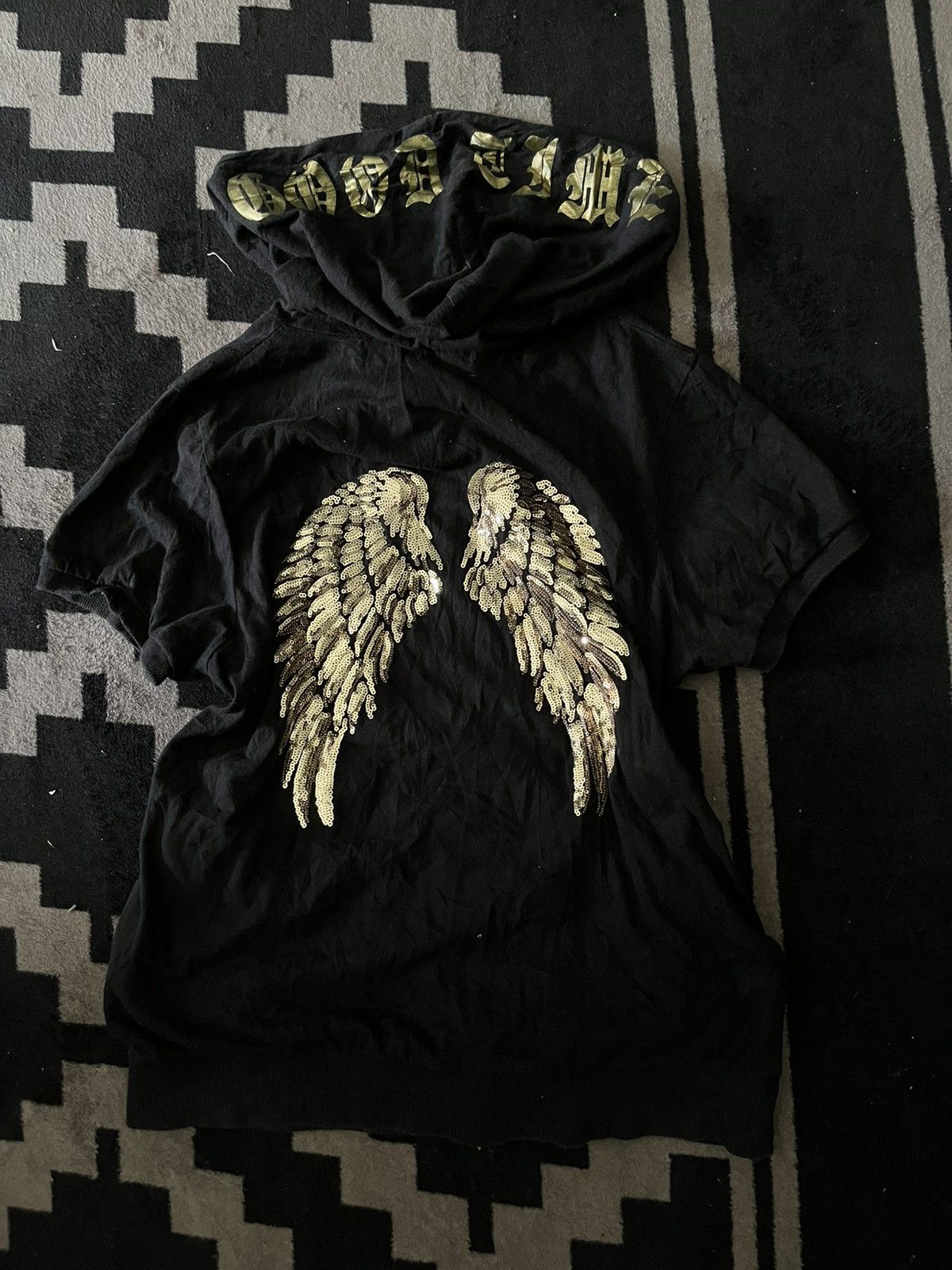 Le Grande Bleu (L.G.B.) 2000s Fun spo glitter gold vkei vest hoodie Size US S / EU 44-46 / 1 - 2 Thumbnail