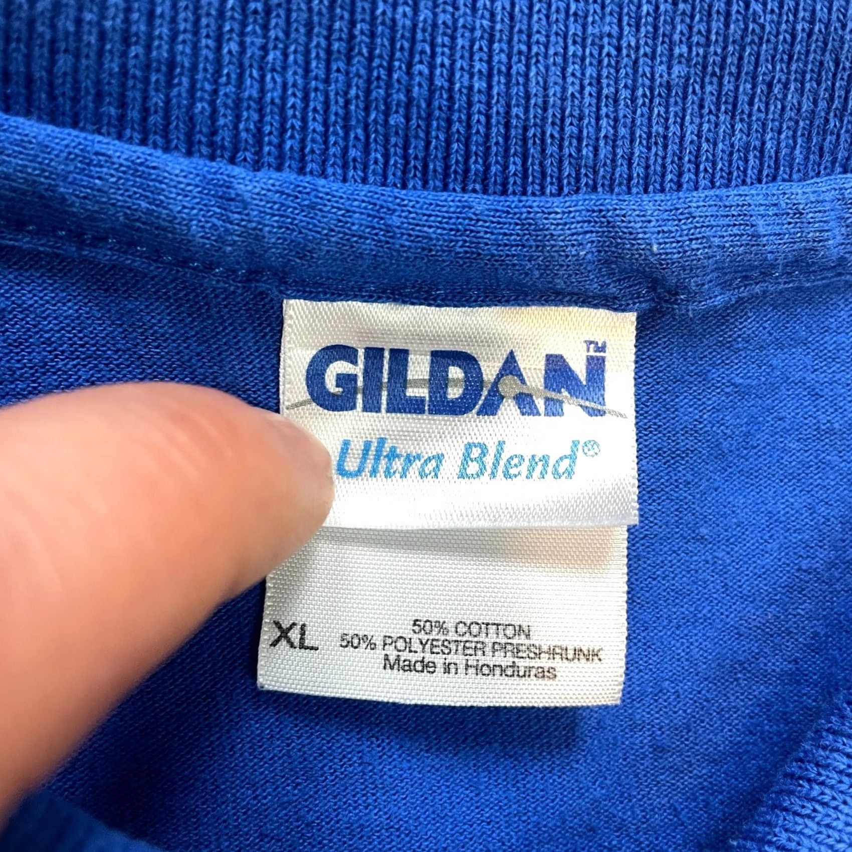 Gildan Gildan Polo Shirt Mens XL Blue Logo Casual Short Sleeve Knit 29 in Classic Golf Size US XL / EU 56 / 4 - 4 Thumbnail