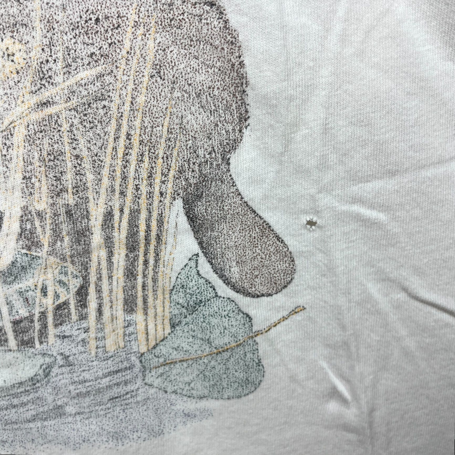 American Eagle Outfitters VINTAGE American Eagle Outfitters T-Shirt XL White 90s Nature Animal Single Stitch Mens Shirt Size US XL / EU 56 / 4 - 7 Thumbnail