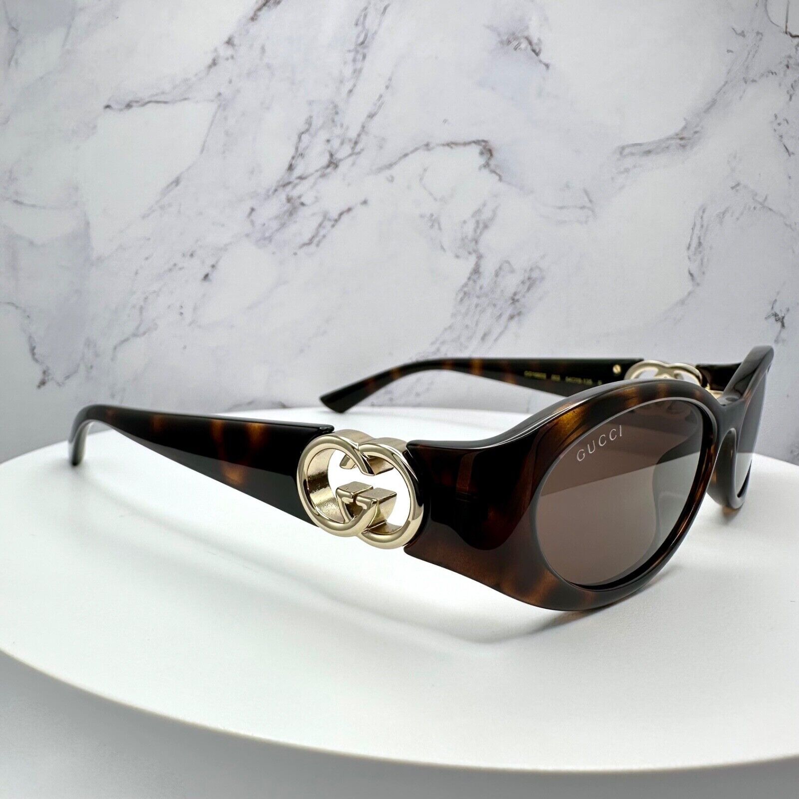 Gucci New Gucci Sunglasses Brown Tortoise Hailey Bieber Collab Size ONE SIZE - 19 Thumbnail