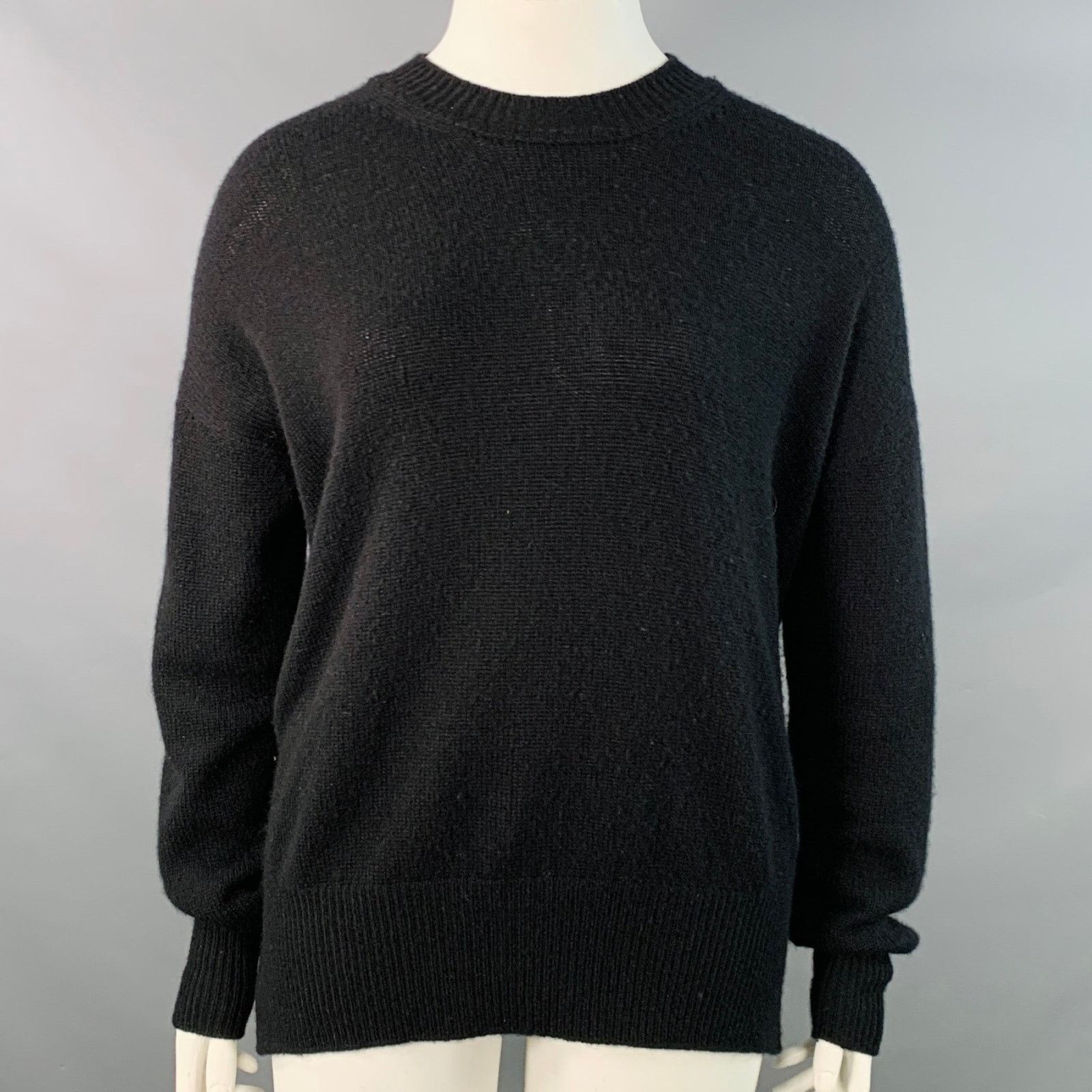 Jil Sander JIL SANDER Size XL Black Cashmere Crew Neck Sweater Size XL / US 12-14 / IT 48-50 - 1 Thumbnail