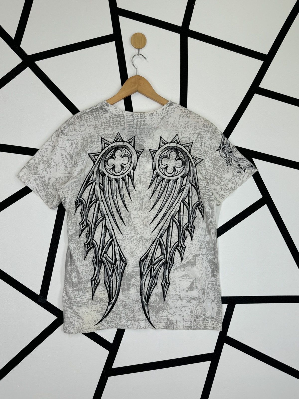 Affliction Crazy Vintage Y2K RAW STATE REDEMPTION Cross Skull Shirt Size US M / EU 48-50 / 2 - 2 Thumbnail