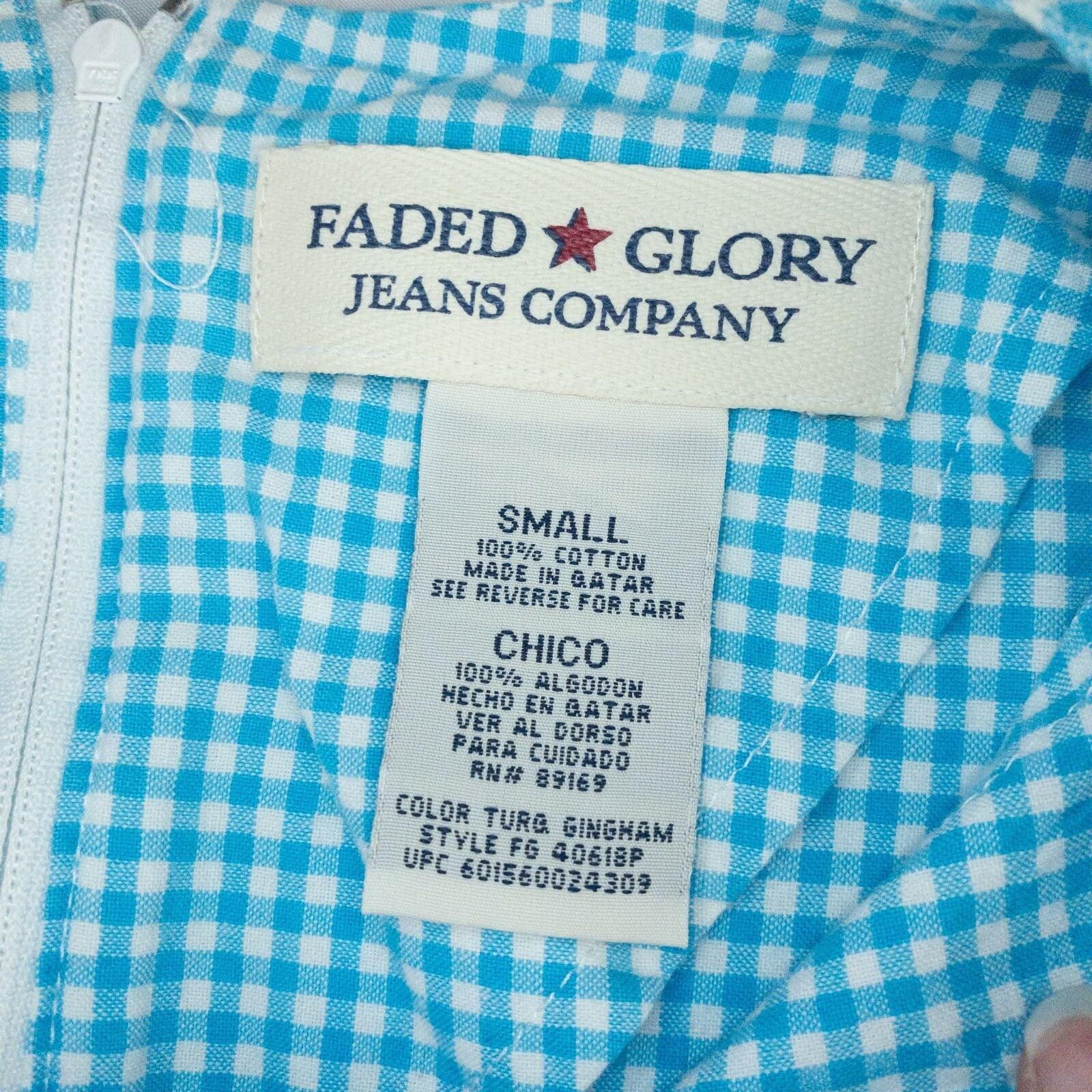 Faded Glory Faded Glory Vintage Blue & White Gingham Dress Womens Small Size S / US 4 / IT 40 - 11 Thumbnail