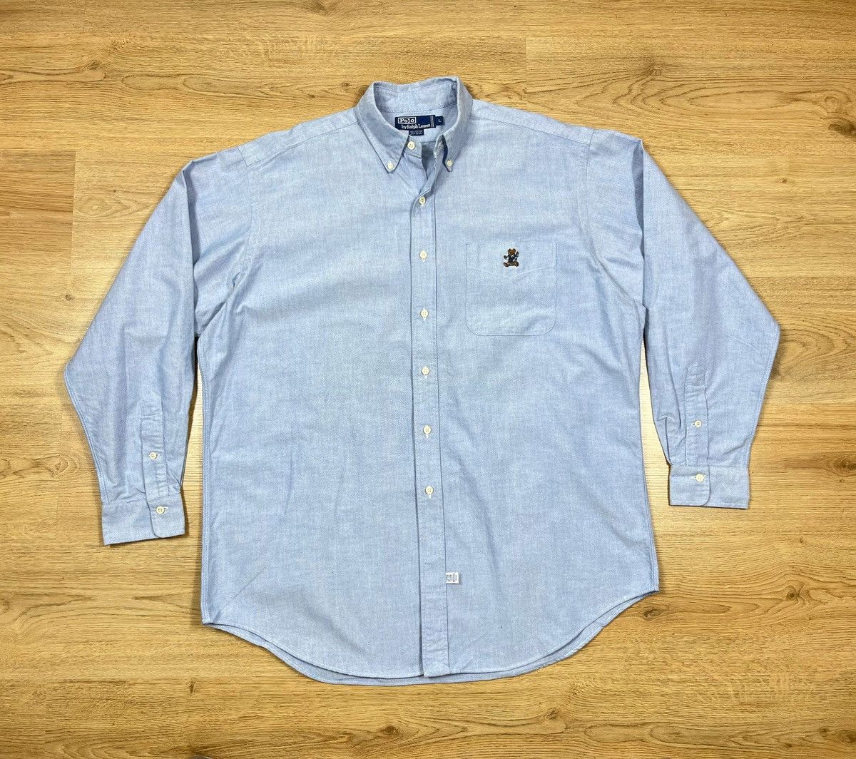 Polo Ralph Lauren Polo Ralph Lauren Bear Oxford Shirt Blue Dutton Sleeve Men’s Size US XXL / EU 58 / 5 - 1 Thumbnail
