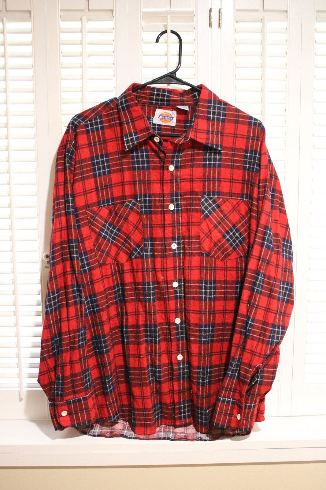 Dickies Deadstock Dickies Red Plaid Flannel Shirt XL Real Vintage Size US XL / EU 56 / 4 - 1 Thumbnail