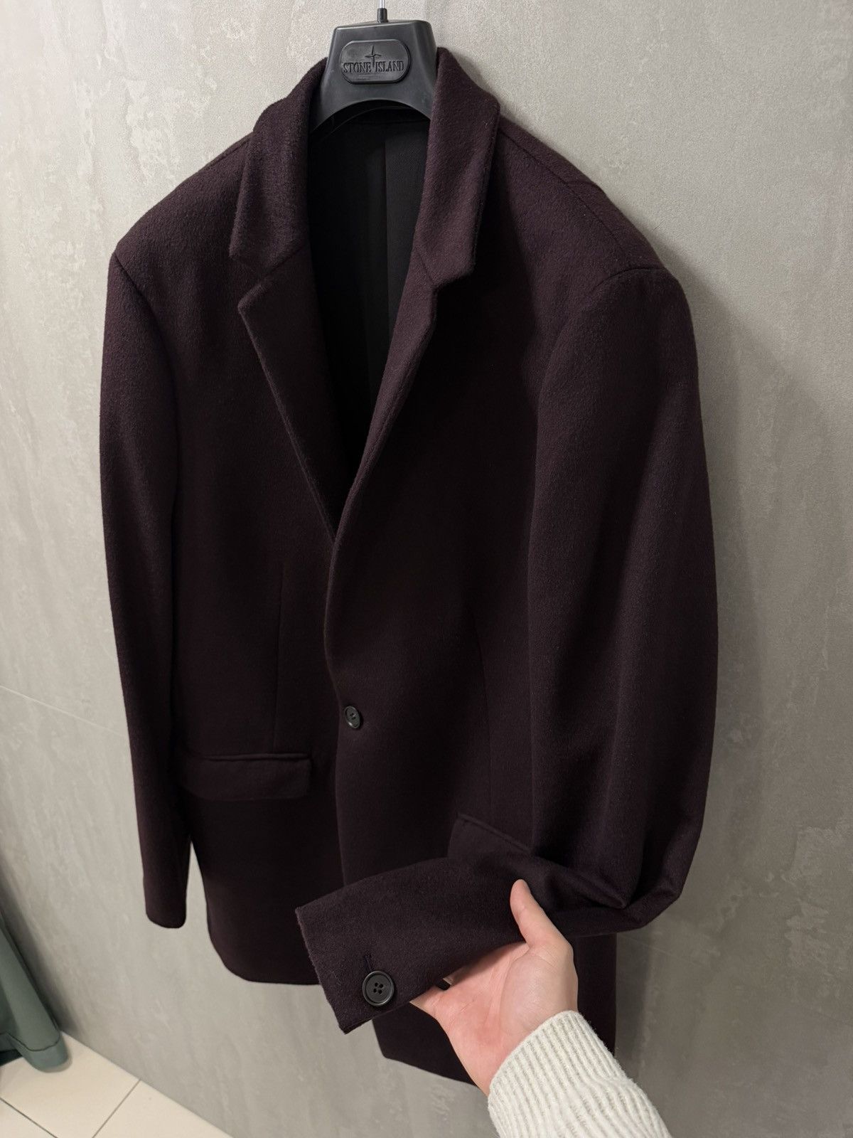 Allsaints AllSaints wool manor coat jacket dark garnet size S-M Size US S / EU 44-46 / 1 - 6 Thumbnail