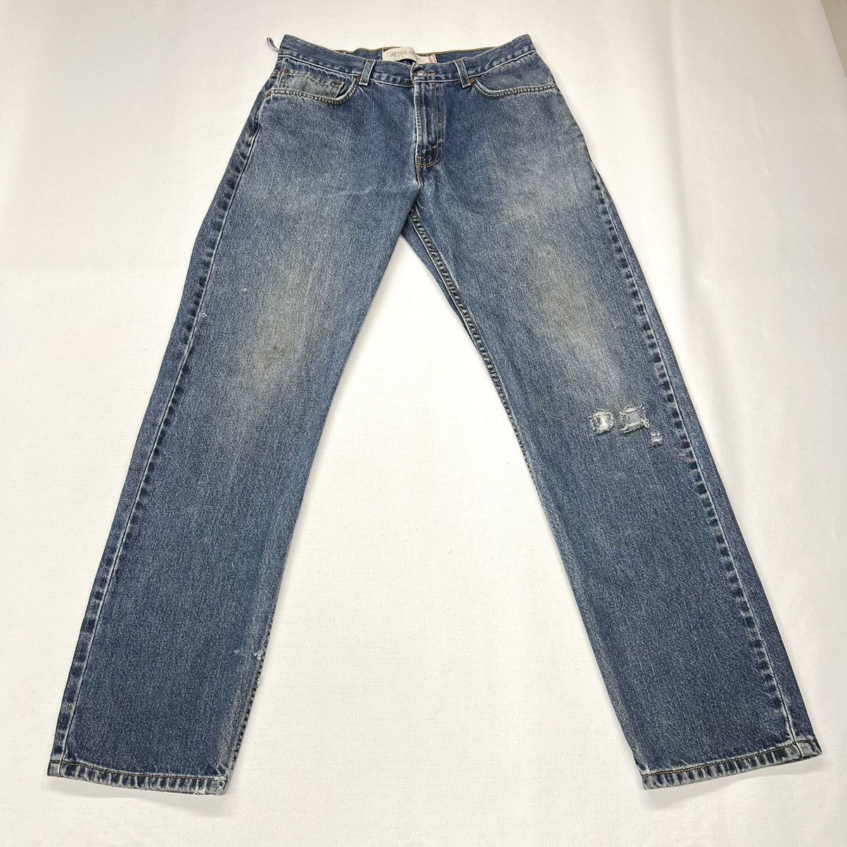 Levi's × Vintage Levis 505 Jeans Blue Straight Regular Fit Distressed Y2K Size US 34 / EU 50 - 1 Thumbnail