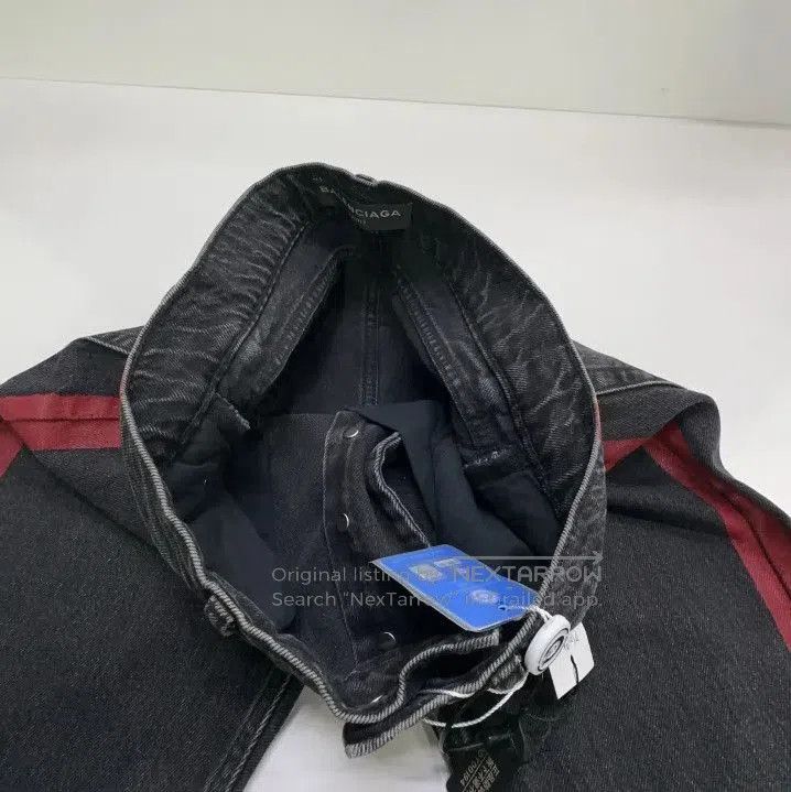 Balenciaga Balenciaga Stylish Black Denim Trousers with Stripes. Size US 28 / EU 44 - 4 Thumbnail