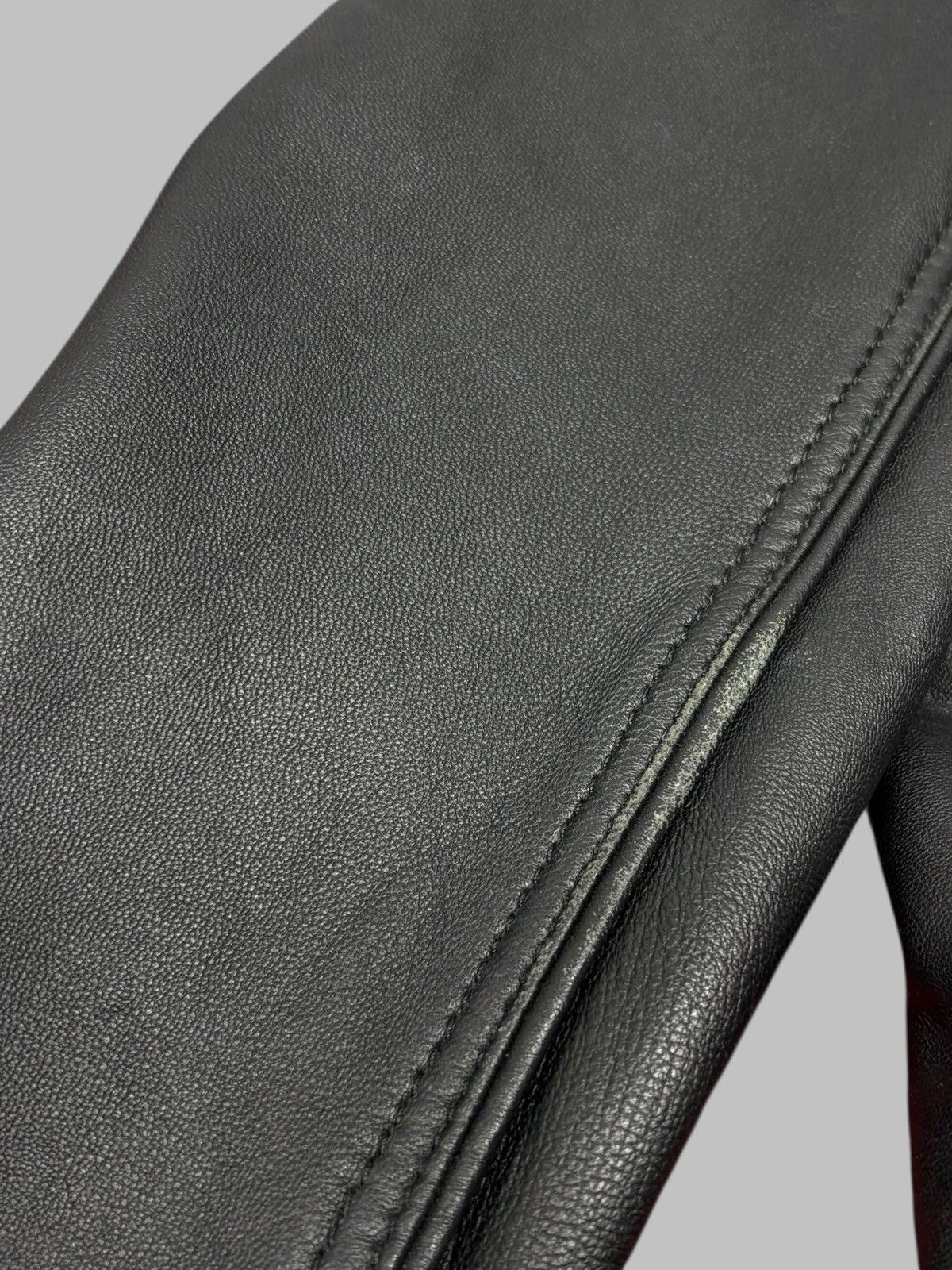 Bcbgmaxazria Bcbgmaxazria Black Leather Moto Jacket Rick Owens Biker Vibe Size M / US 6-8 / IT 42-44 - 23 Thumbnail