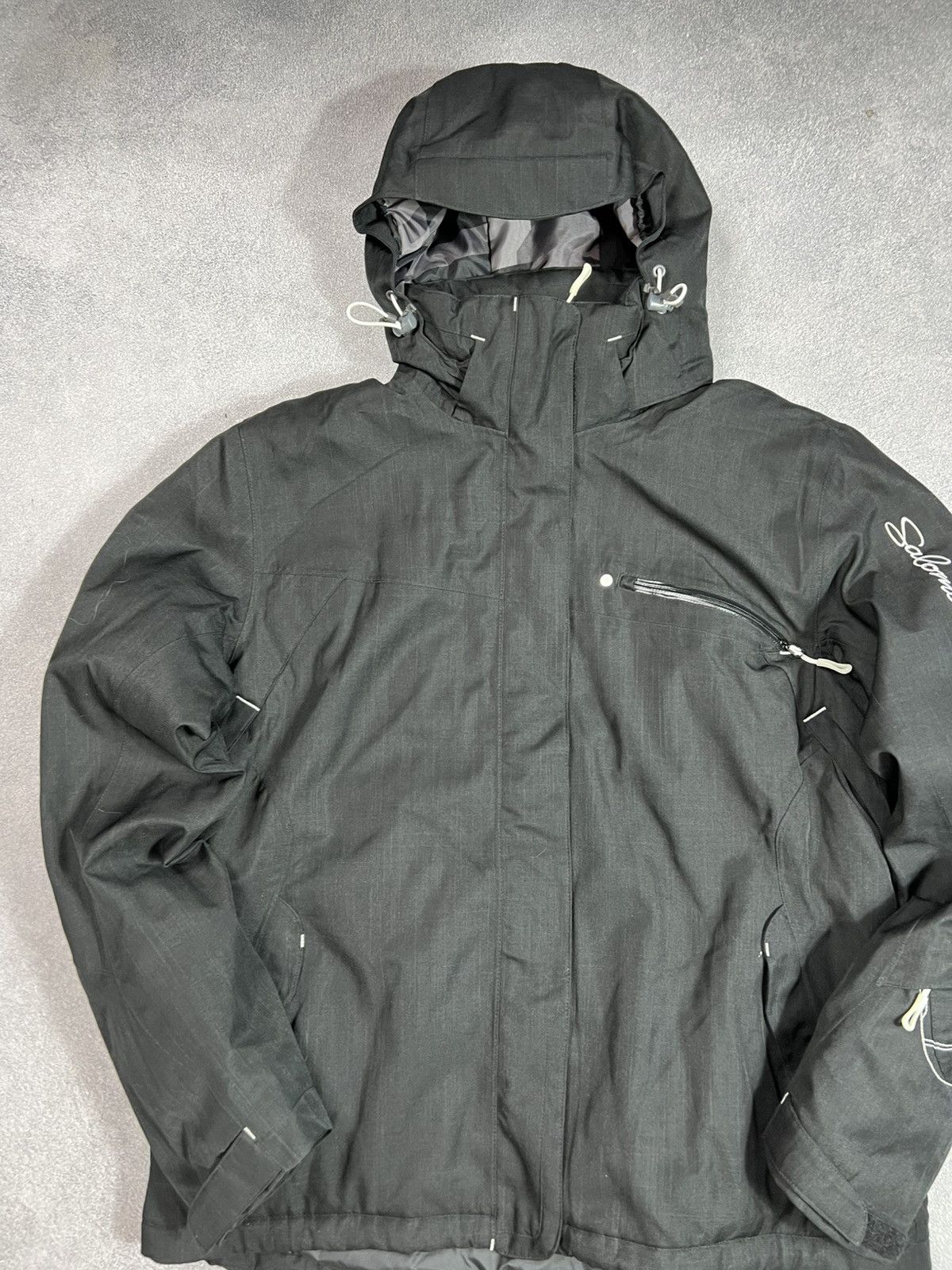 🖤VINTAGE SALOMON TECHNICAL FLEECE PANELED SKI Y2K JACKET