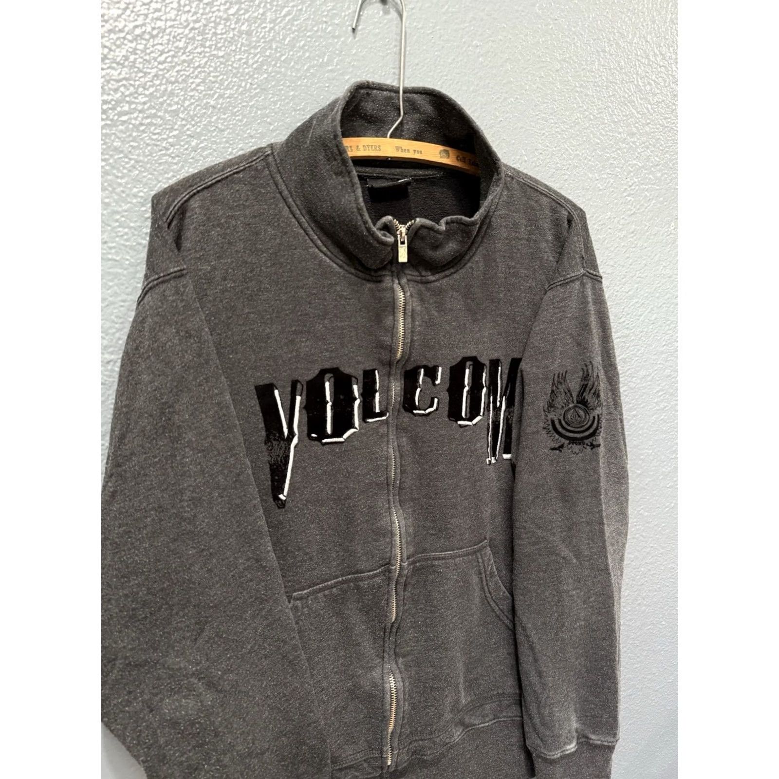 Volcom VINTAGE Volcom Men’s Gray Felt Zip Sweatshirt L Size US L / EU 52-54 / 3 - 3 Thumbnail