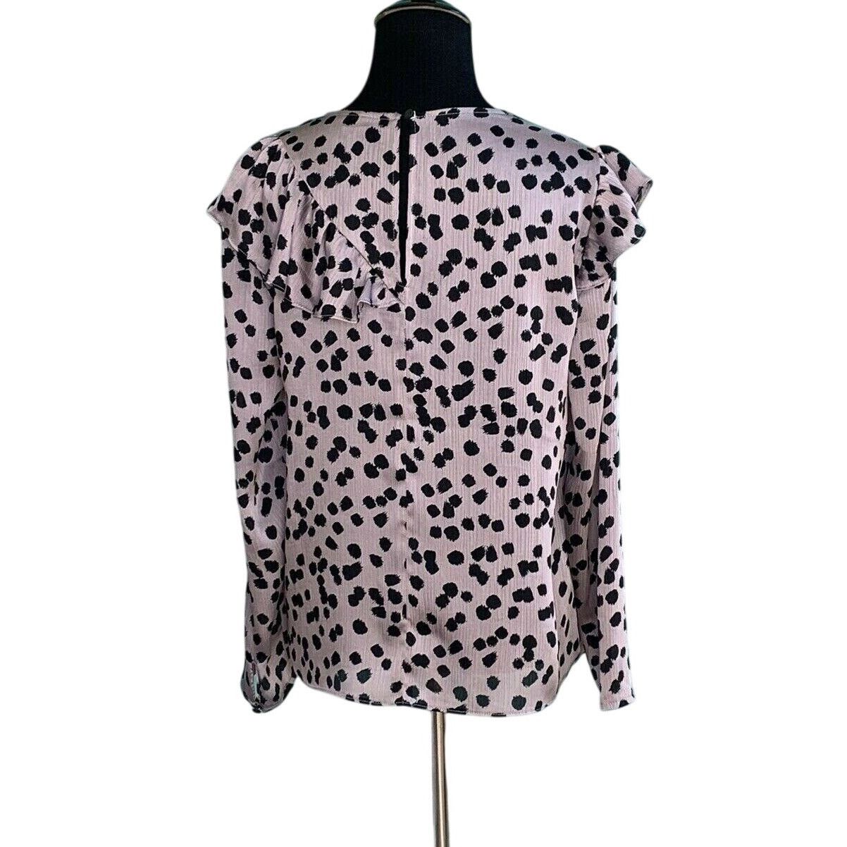 Topshop Topshop Animal Print Ruffle Across Blouse Size 2 Size XS / US 0-2 / IT 36-38 - 2 Thumbnail