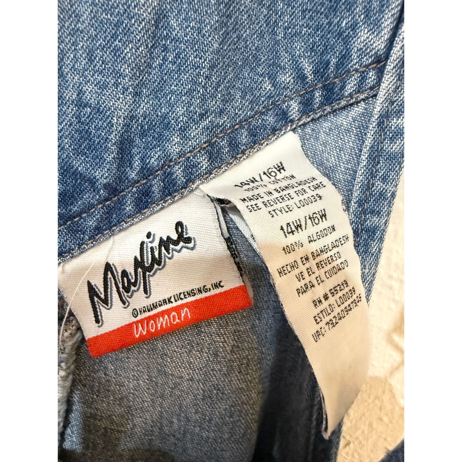Other 90s Y2K Maxine Embroidered Shortalls Size 36" / US 14 / IT 50 - 8 Thumbnail