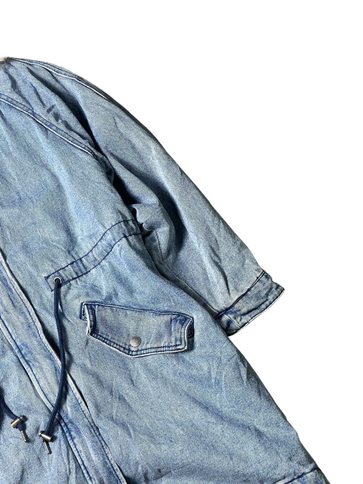 Bershka × Vintage Vintage BERSHKA Fur Hooded Denim Jacket (98) Size US S / EU 44-46 / 1 - 3 Thumbnail