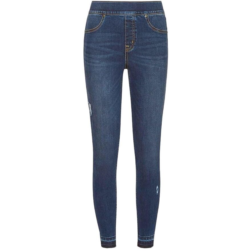 Spanx Spanx Distressed Denim Leggings in Medium Wash, Size S Size 27" / US 4 / IT 40 - 1 Thumbnail