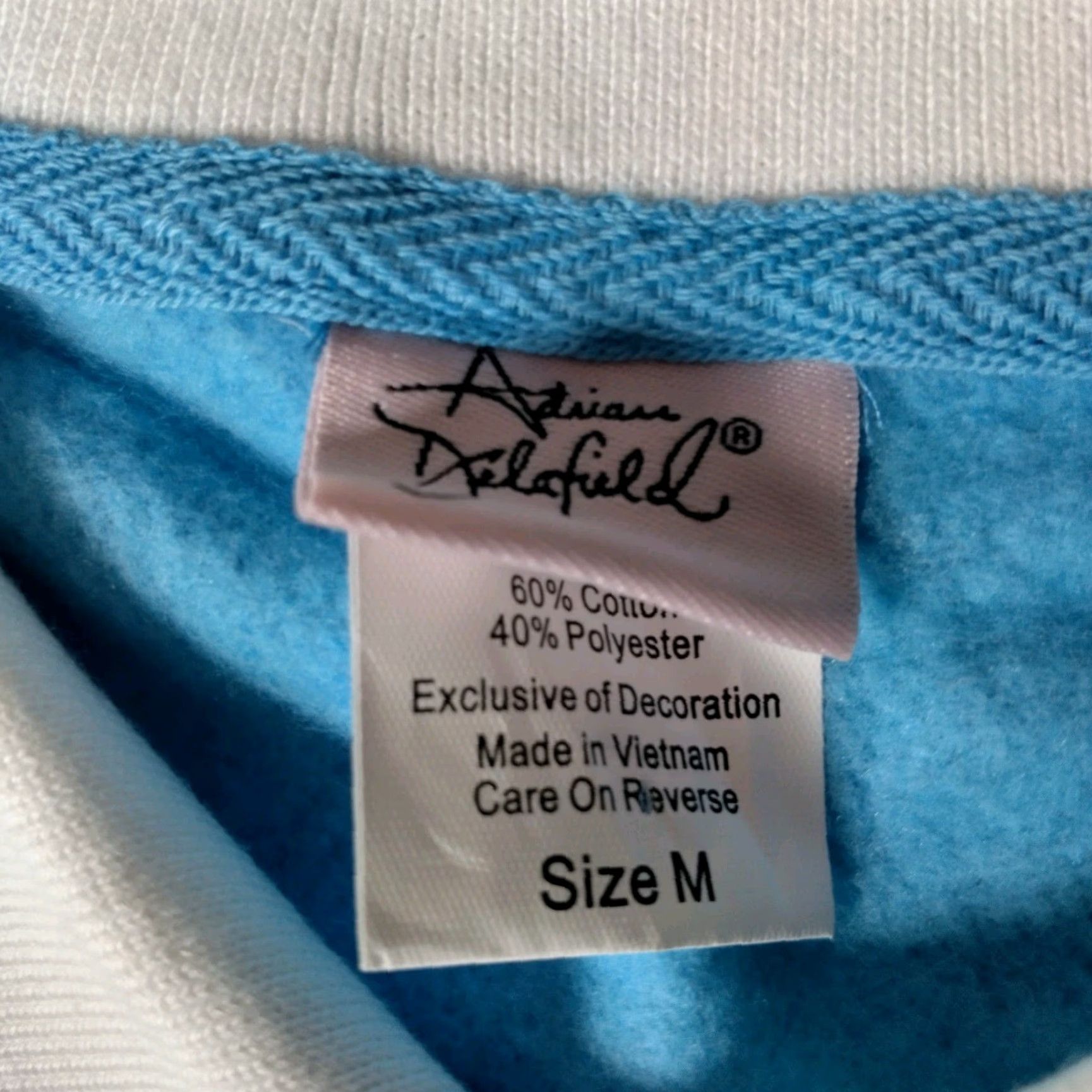 Vintage Adrian Delafield Sweatshirt Women M Collared Blue Horse Equestrian Embroidered Knit Pullover Regular Size Blue Womens Size M / US 6-8 / IT 42-44 - 7 Thumbnail