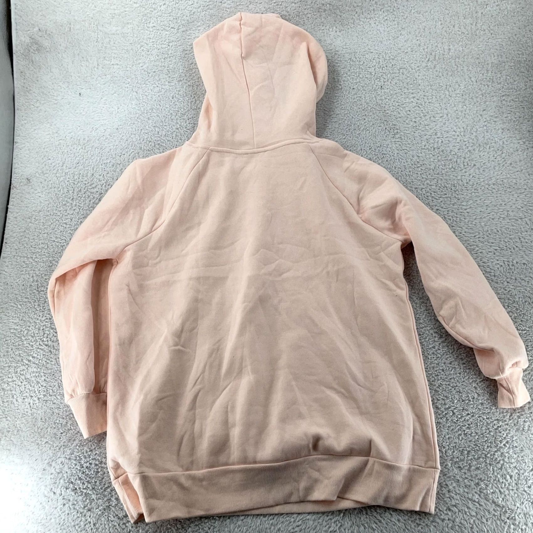 Vintage Zenana Hoodie Womens 1X Pink Soft Fleece Lined Pullover Raglan Sweatshirt Size XL / US 12-14 / IT 48-50 - 5 Thumbnail