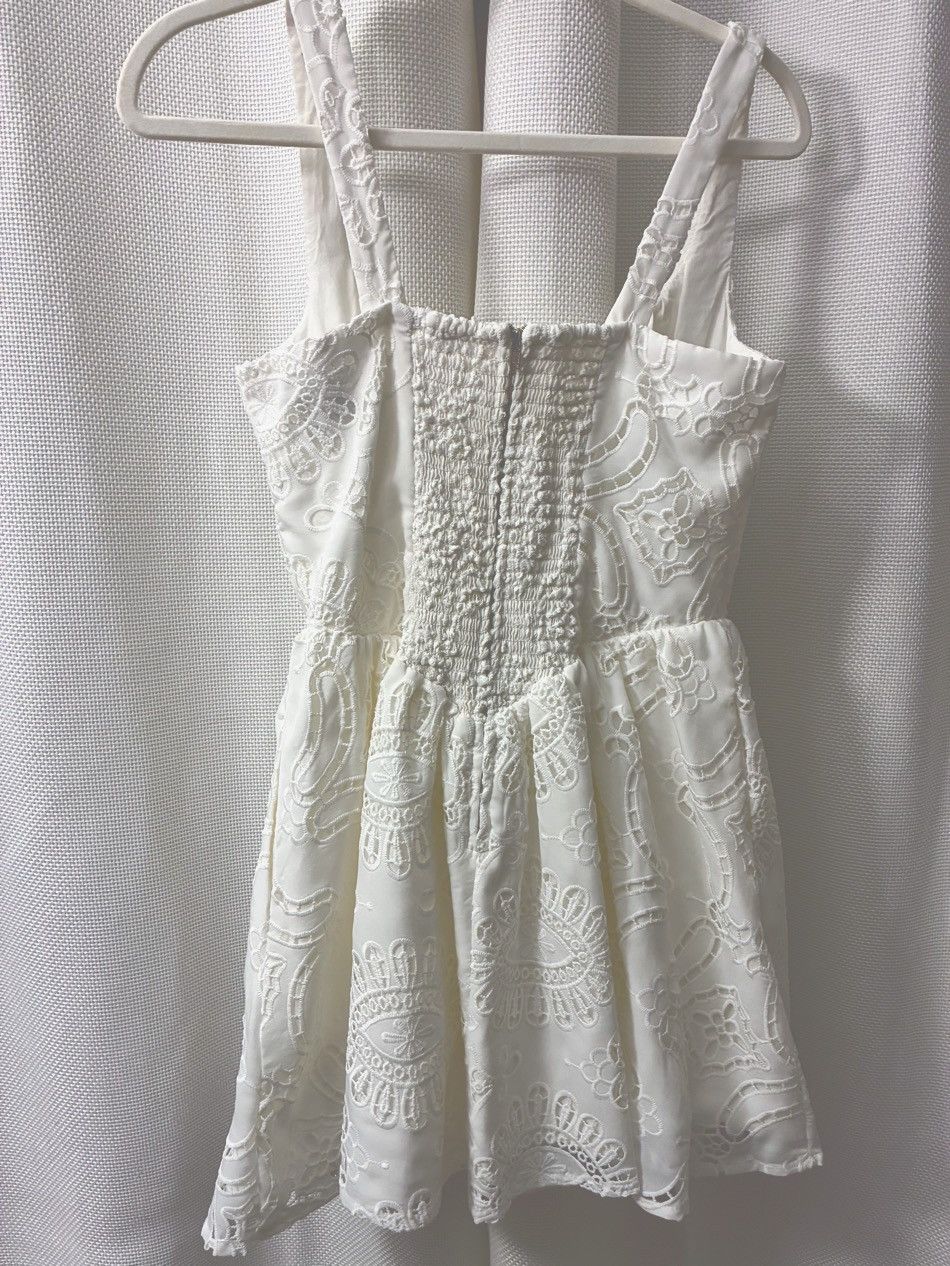 Reformation Reformation White Lace Convertible Halter Mini Dress Size 8 Size M / US 6-8 / IT 42-44 - 2 Thumbnail