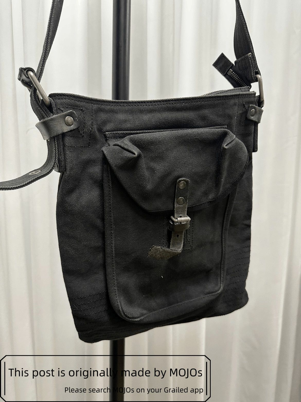 Dries Van Noton Canvas Buckle Shoulder Bag