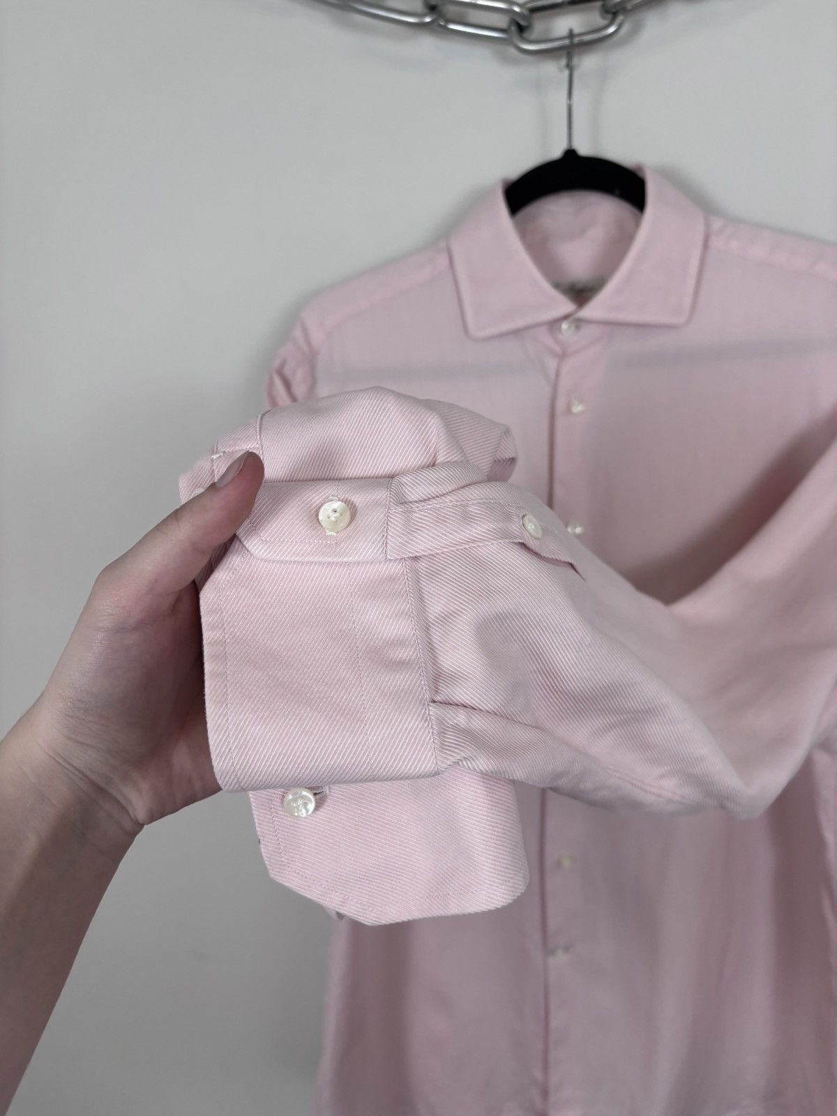 G. Inglese G. Inglese Men’s Pink Long Sleeve Button Up Shirt Size US L / EU 52-54 / 3 - 9 Thumbnail