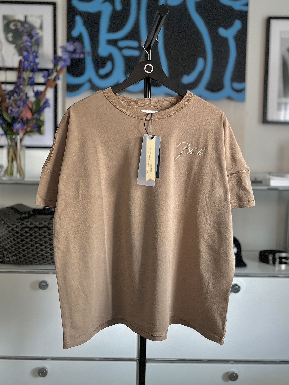 Rhude RHUDE VINTAGE BROWN REVERSE LOGO TEE Size US M / EU 48-50 / 2 - 1 Thumbnail