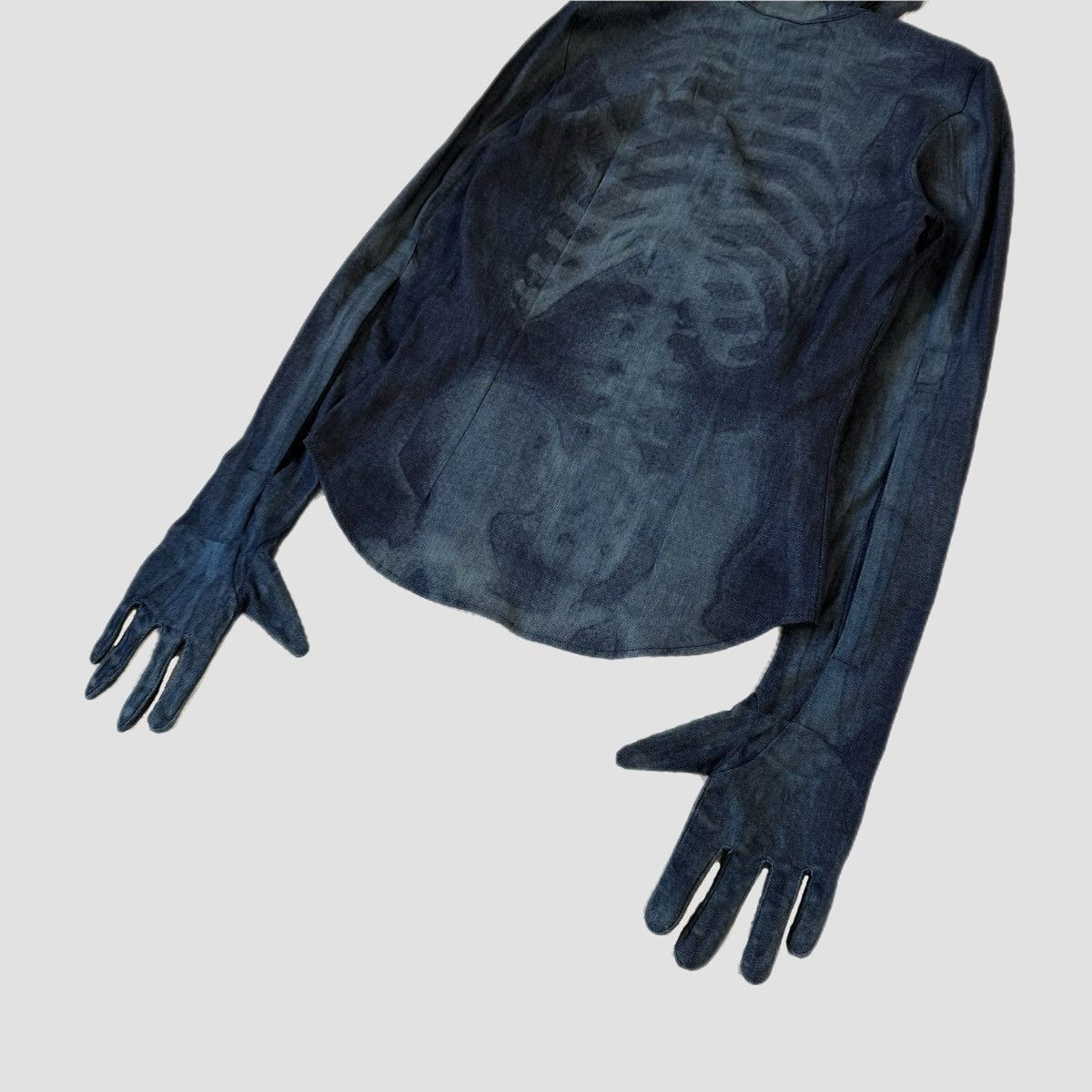 Off-White Off-White Body Scan X-Ray Denim Hoodie Size US M / EU 48-50 / 2 - 5 Thumbnail