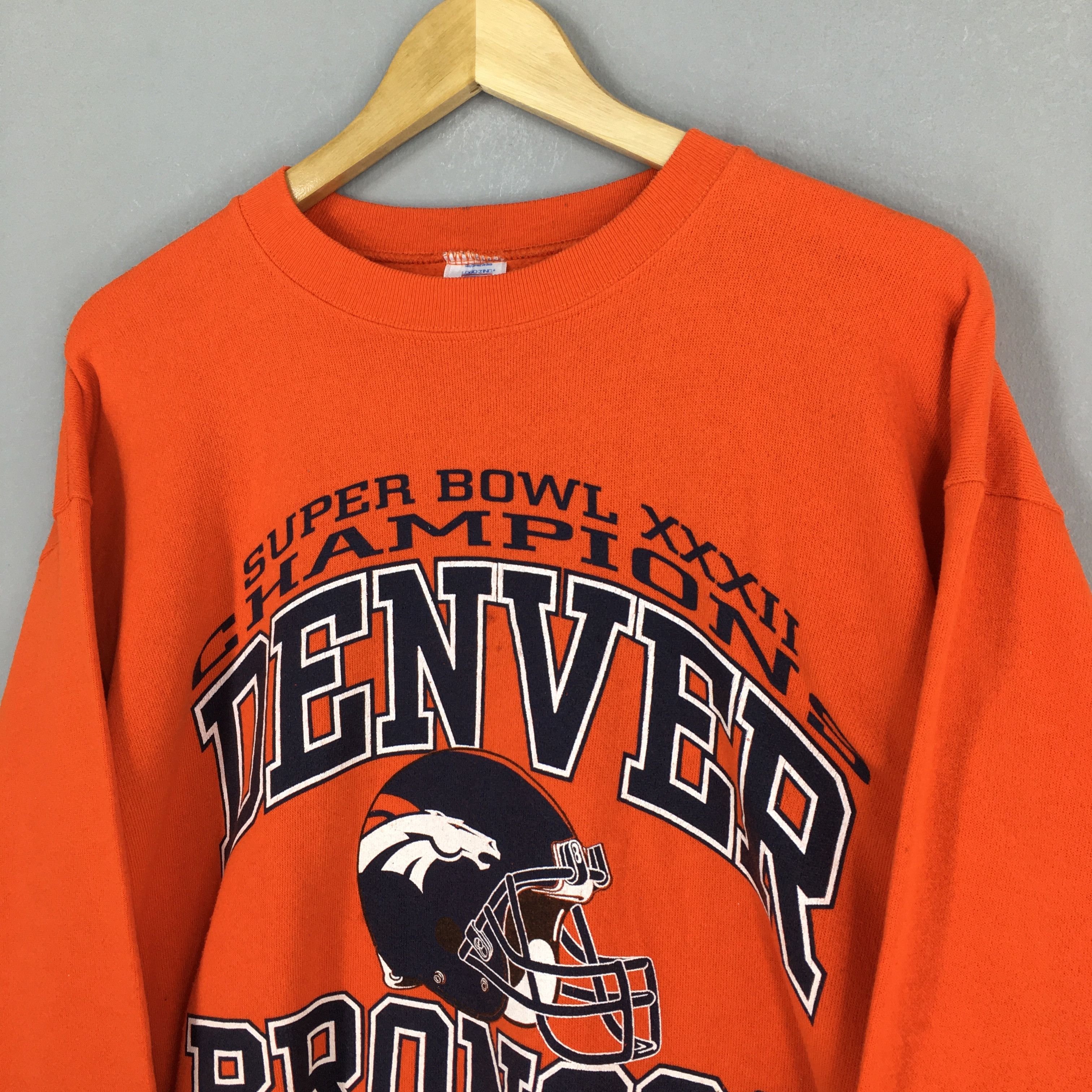 NFL Vintage Denver Broncos Rugby NFL Orange Sweatshirt Large Size US L / EU 52-54 / 3 - 7 Thumbnail