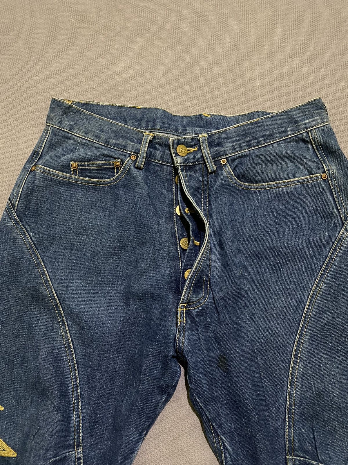 Japanese Brand × Lee × Vintage Lee jeans embroidery buckle denim Size US 32 / EU 48 - 6 Thumbnail