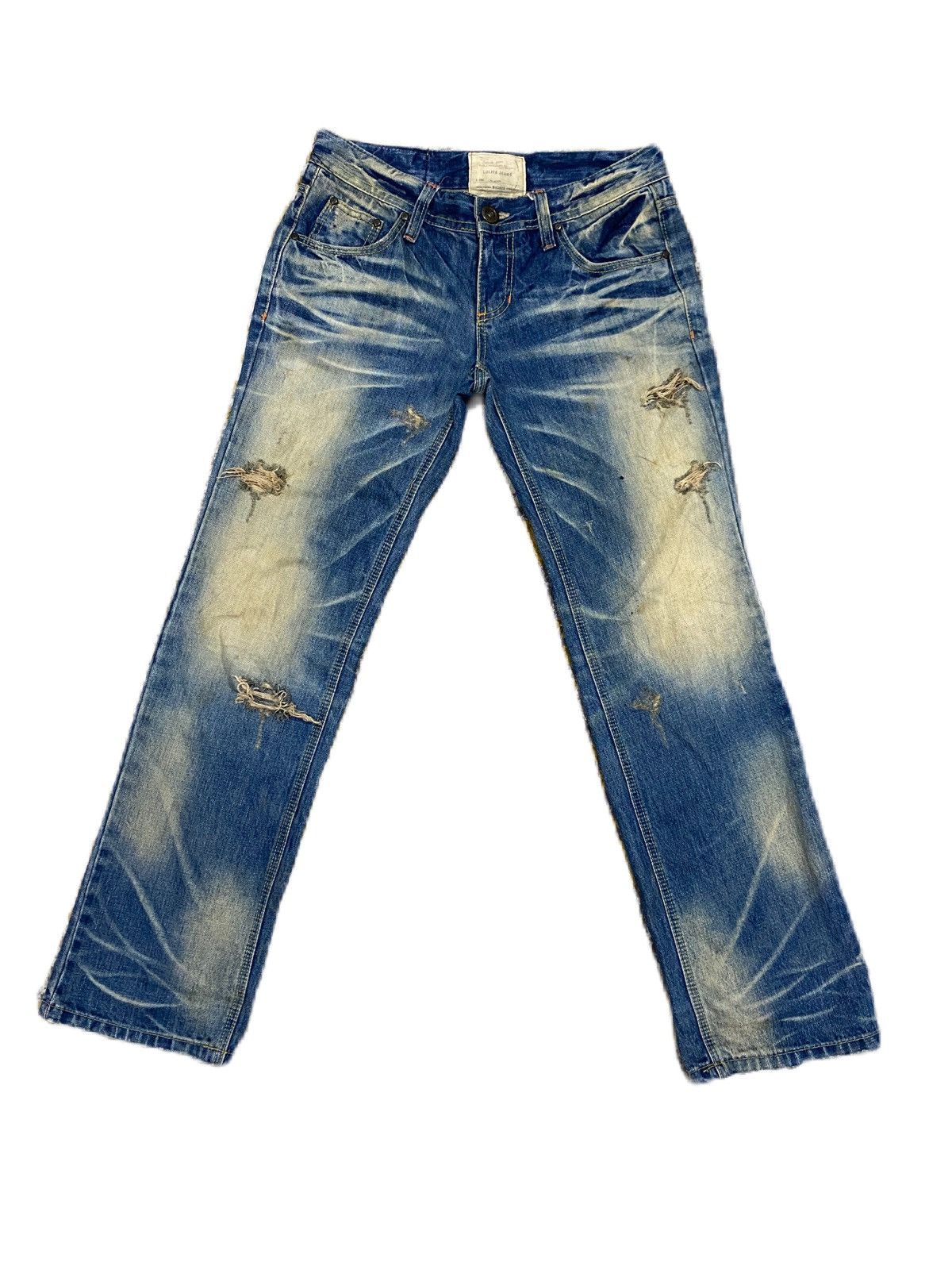 Hiroshi Fujiwara × Japanese Brand × Junya Watanabe YOSHITOMO NARA LOLITA JEANS, DISTRESS DESIGN STRAIGHT STYLE Size US 34 / EU 50 - 4 Thumbnail