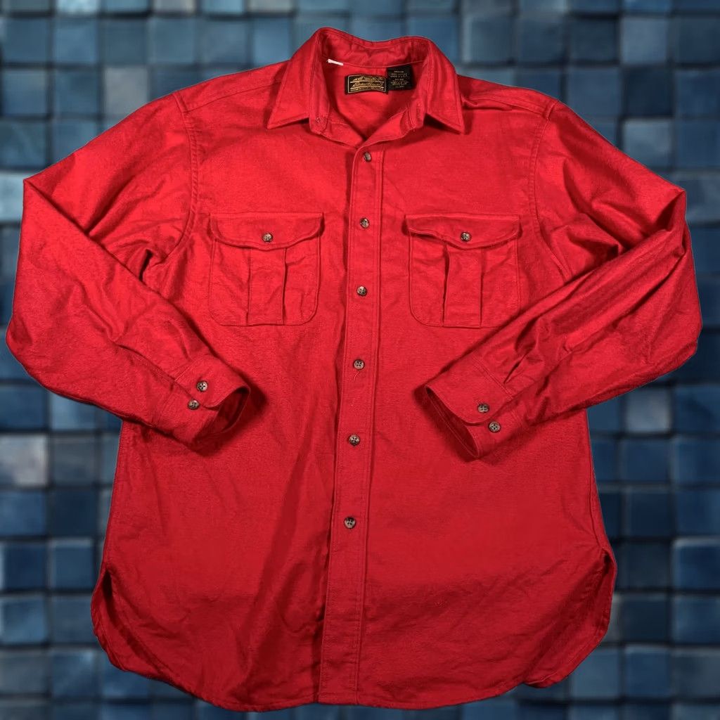 Eddie Bauer VINTAGE Eddie Bauer Shirt Mens Medium Red Button-Up Long Sleeve Workwear USA 90s Size US M / EU 48-50 / 2 - 1 Thumbnail