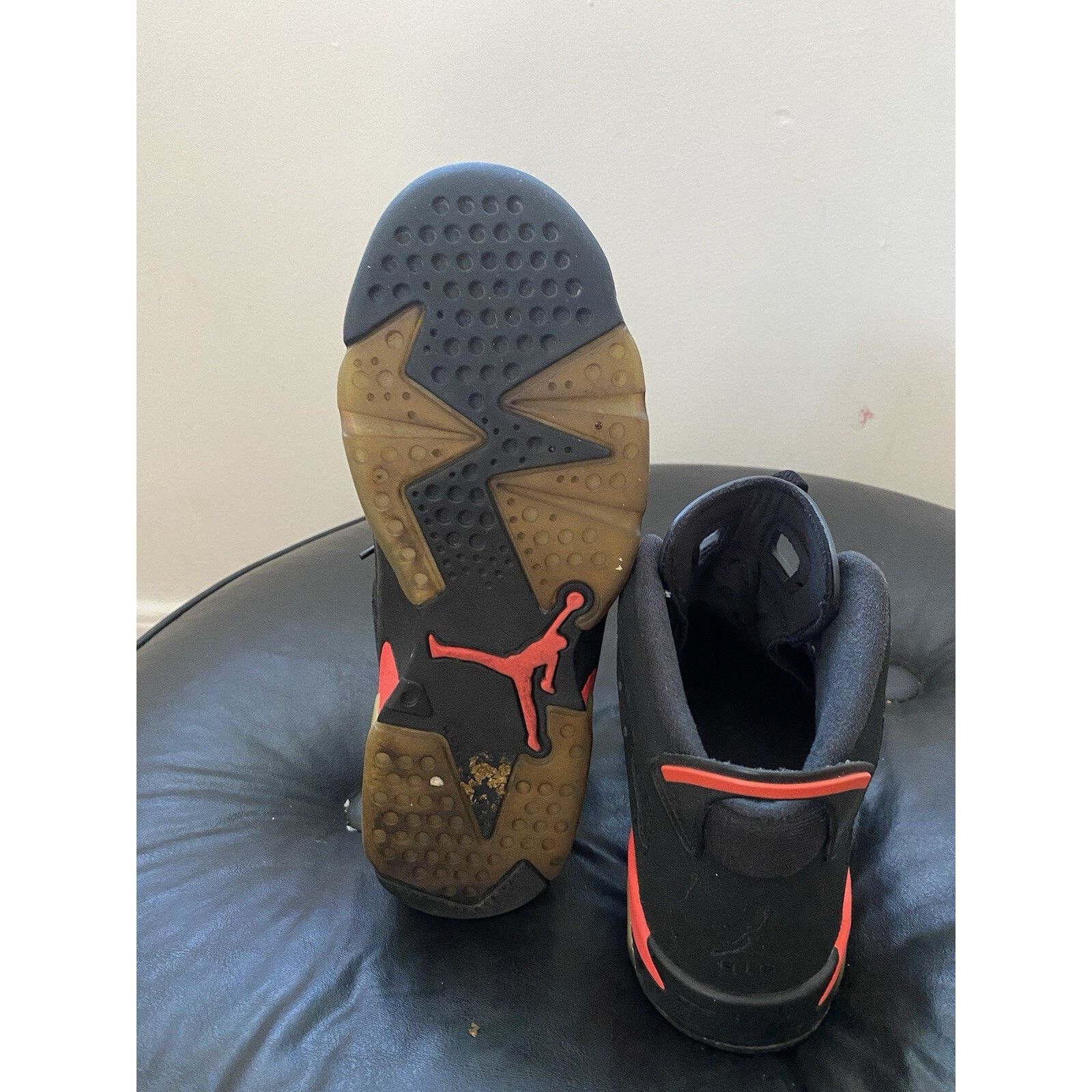 Nike Nike Jordan 6 Retro Infrared Black Red 2014 GS Youth Size 6Y Size US 6 / EU 39 - 7 Thumbnail
