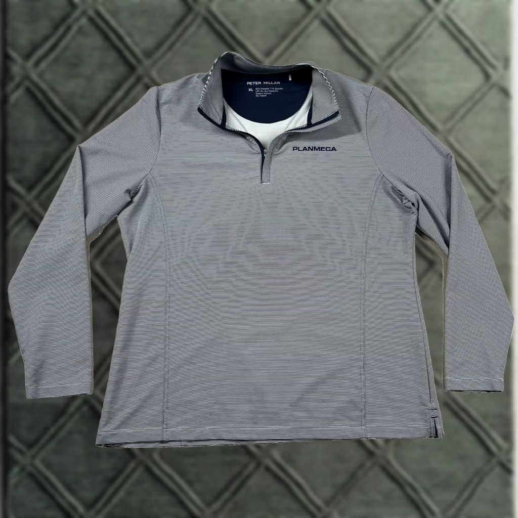 Peter Millar Peter Millar Sweater Womens XL 1/4 Zip Golf Striped Performance UPF Stretch Shirt XS? Size XL / US 12-14 / IT 48-50 - 1 Thumbnail