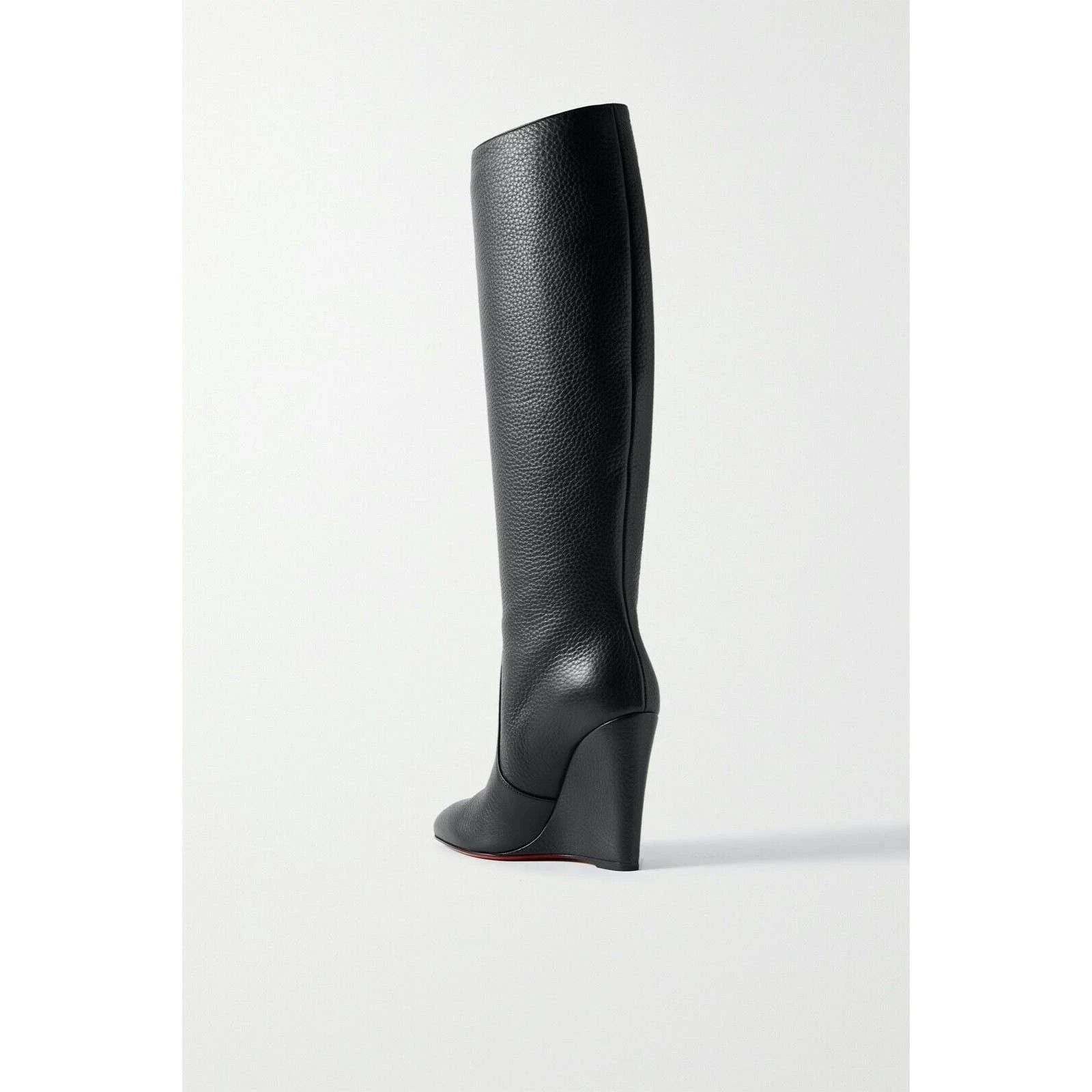 Christian Louboutin Christian Louboutin Civiliza Black Calf Leather Knee High Size US 7 / IT 37 - 10 Thumbnail
